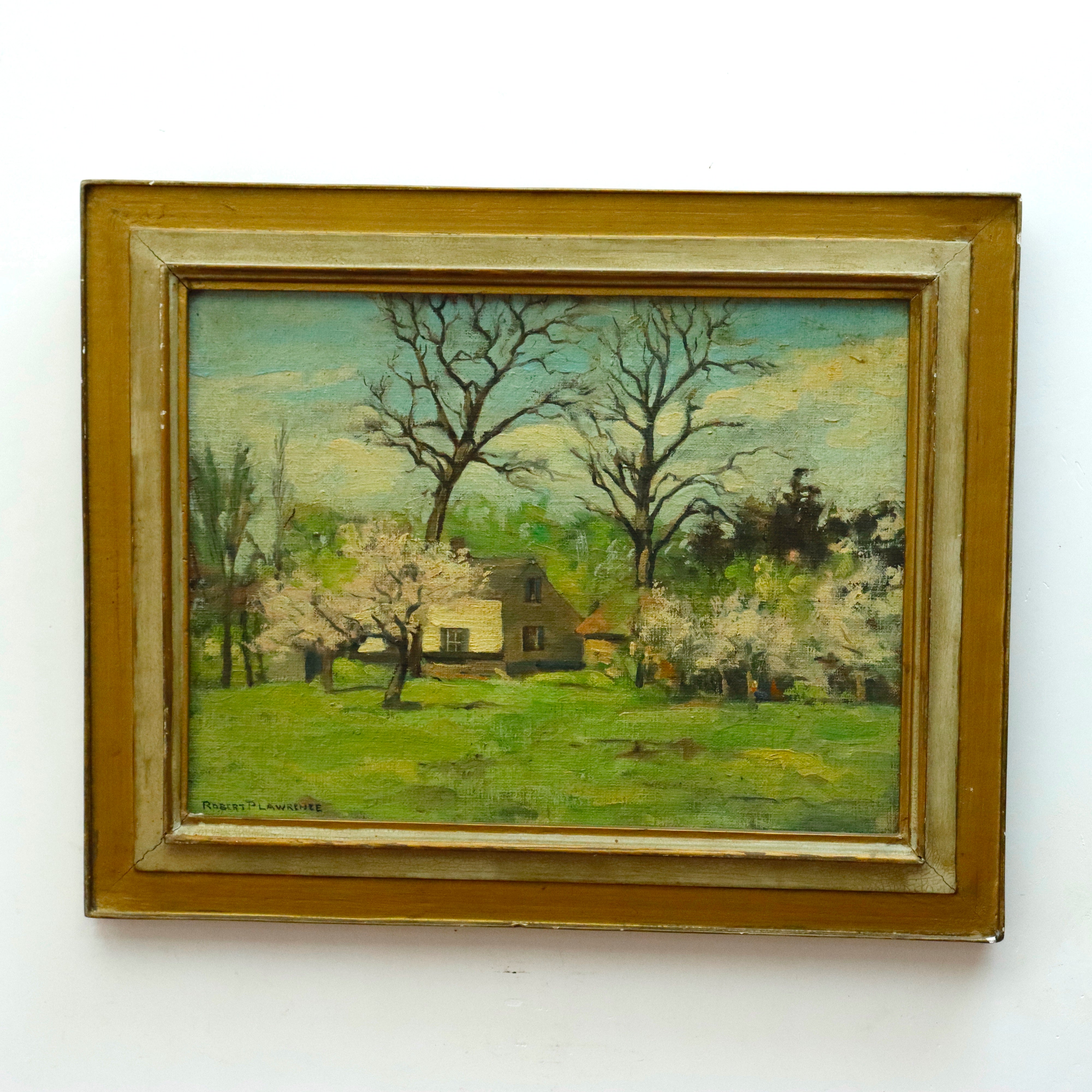 AW051: Robert Pearson Lawrence New England Landscape Oil Painting
