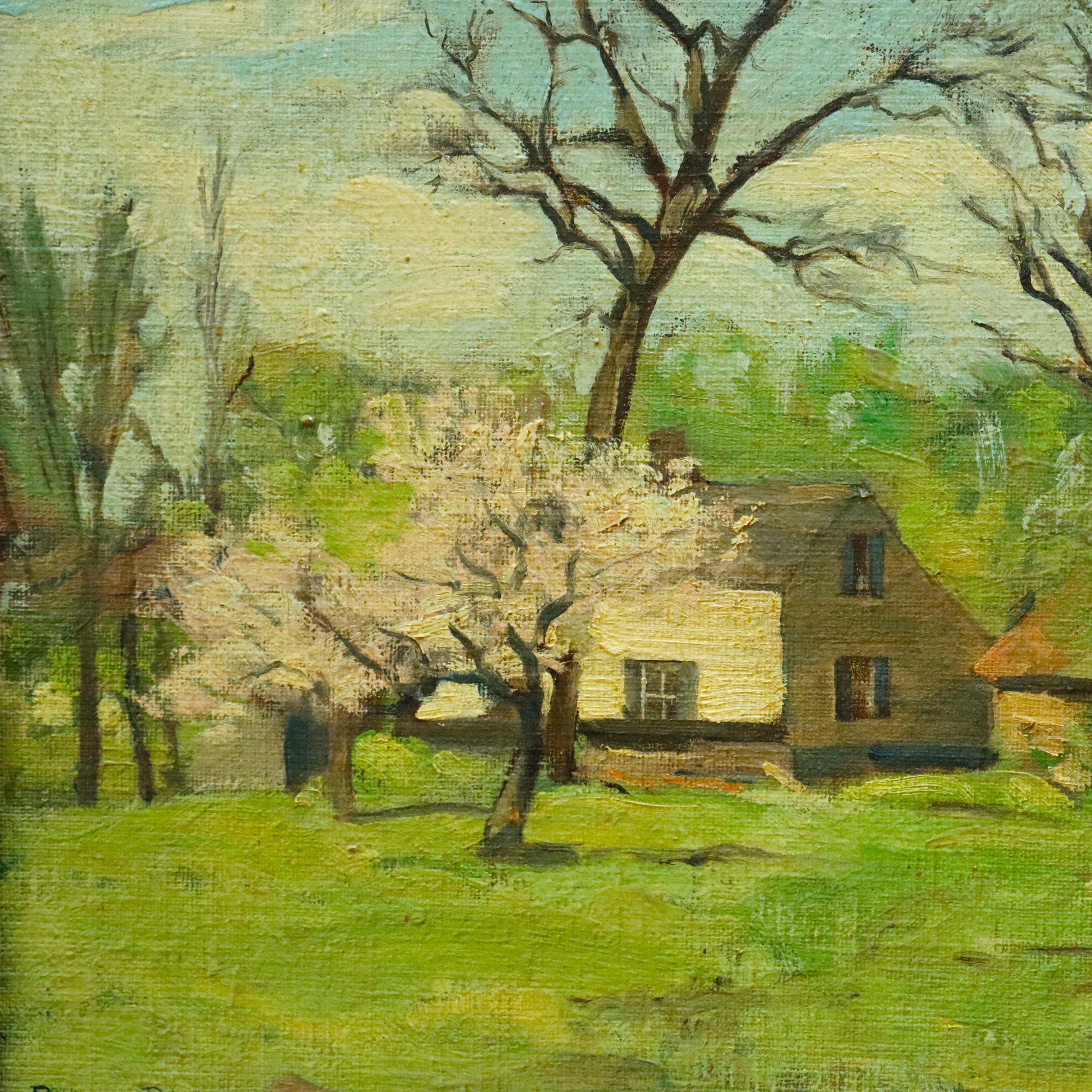 AW051: Robert Pearson Lawrence New England Landscape Oil Painting