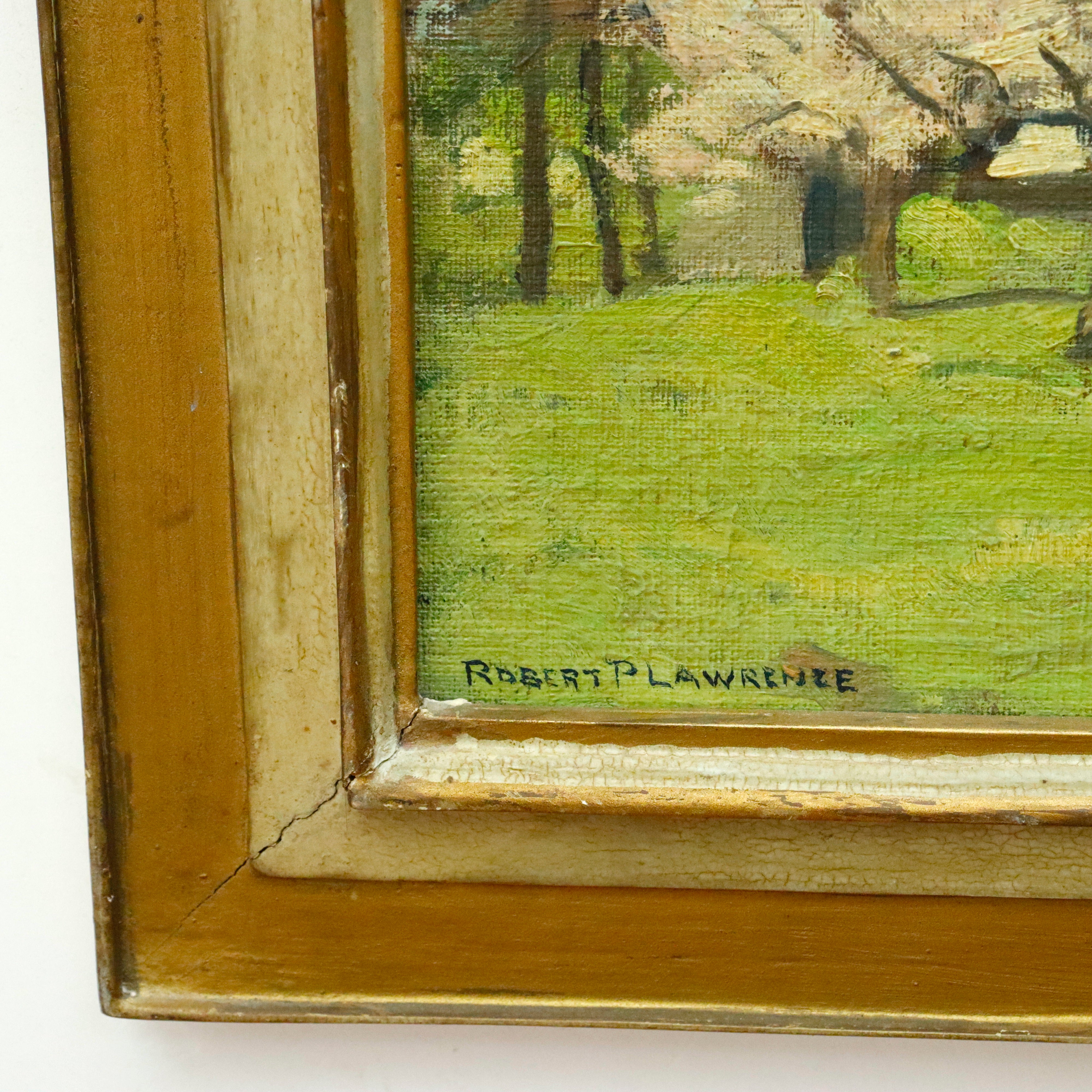 AW051: Robert Pearson Lawrence New England Landscape Oil Painting