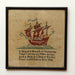 Finished Cross Stitch Embroidery Folk Art of Spanish Galleon Circa 1900 | Work of Man