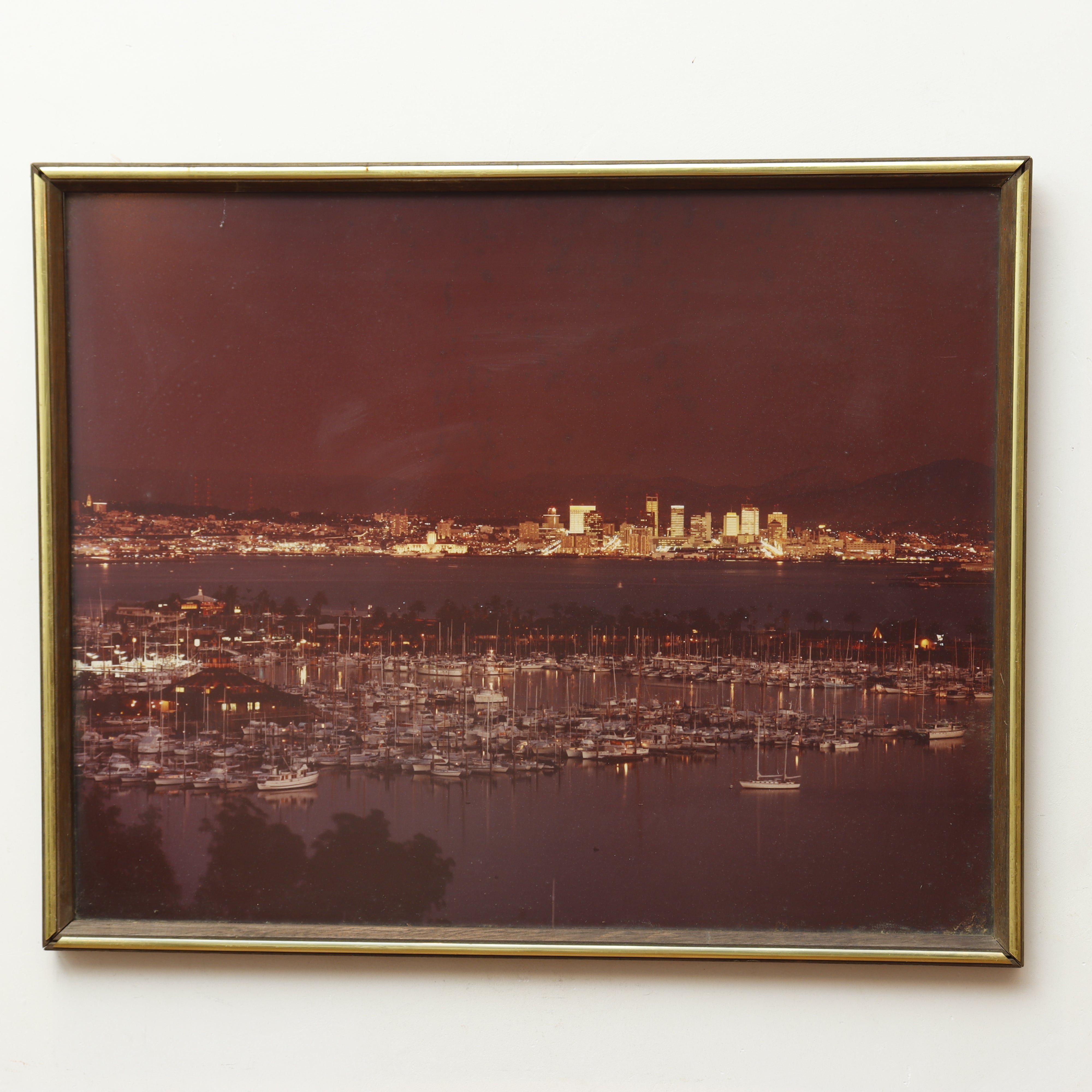 AW12-010: Famous Photograph of San Diego Skyline From Shelter Island Circa 1970's