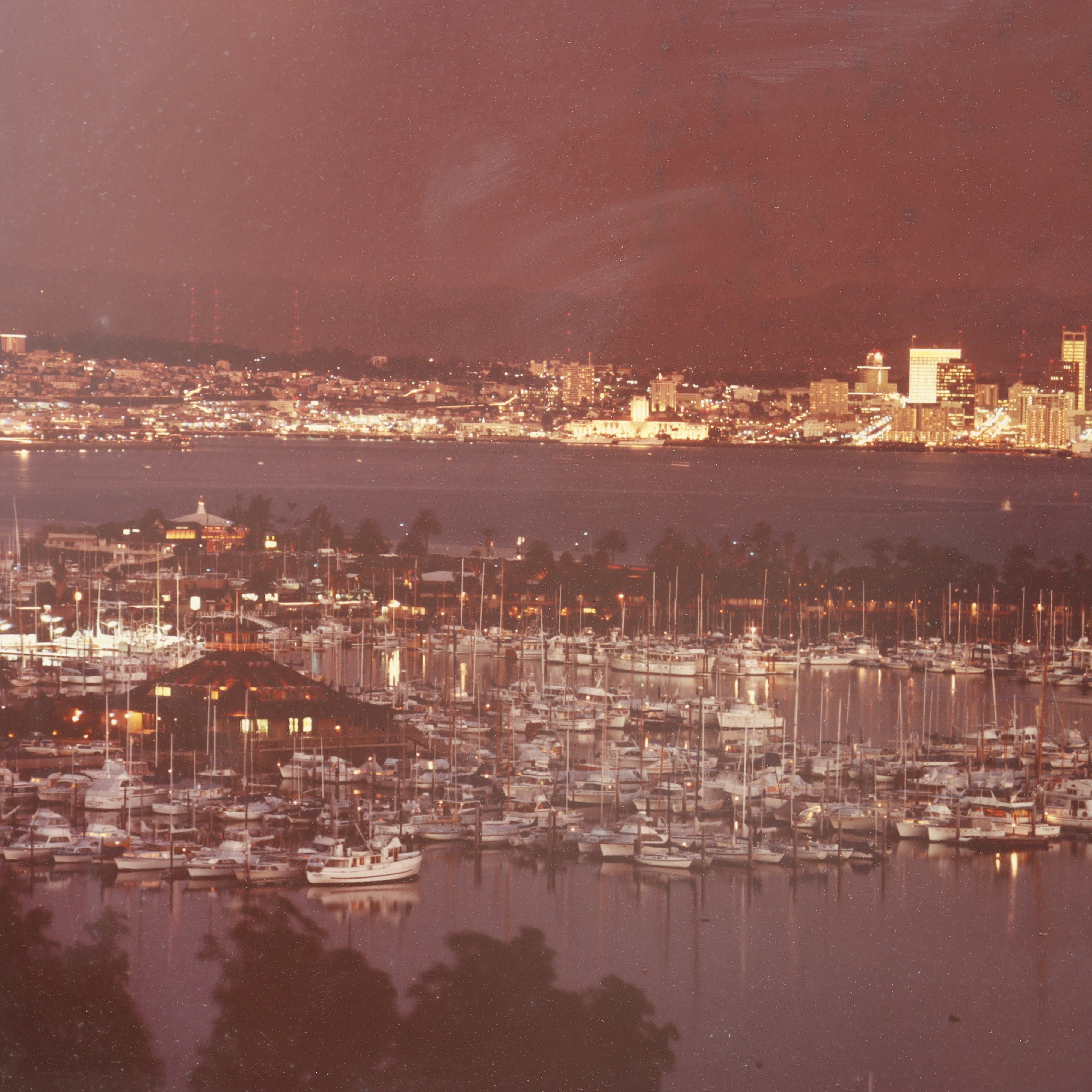 AW12-010: Famous Photograph of San Diego Skyline From Shelter Island Circa 1970's