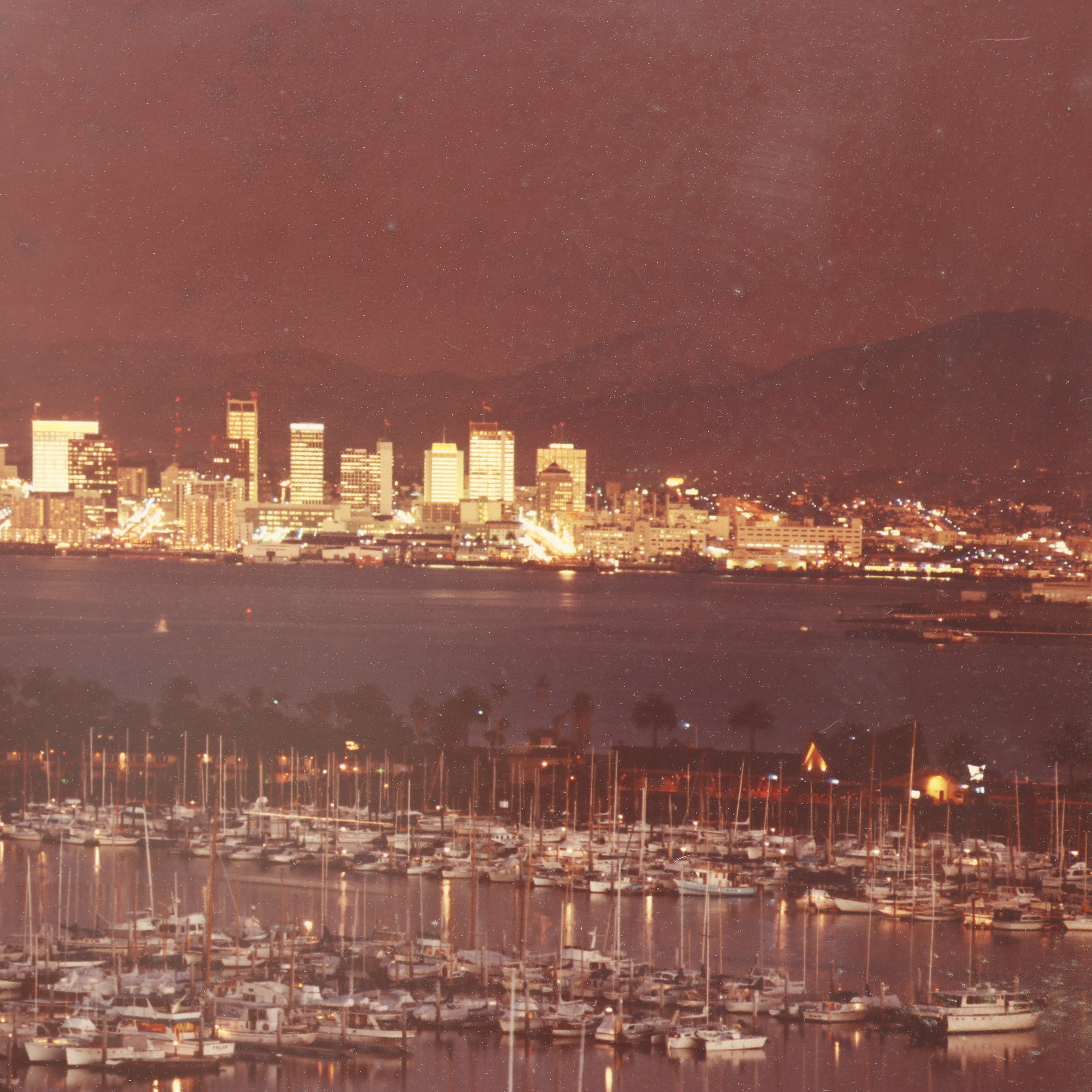 AW12-010: Famous Photograph of San Diego Skyline From Shelter Island Circa 1970's
