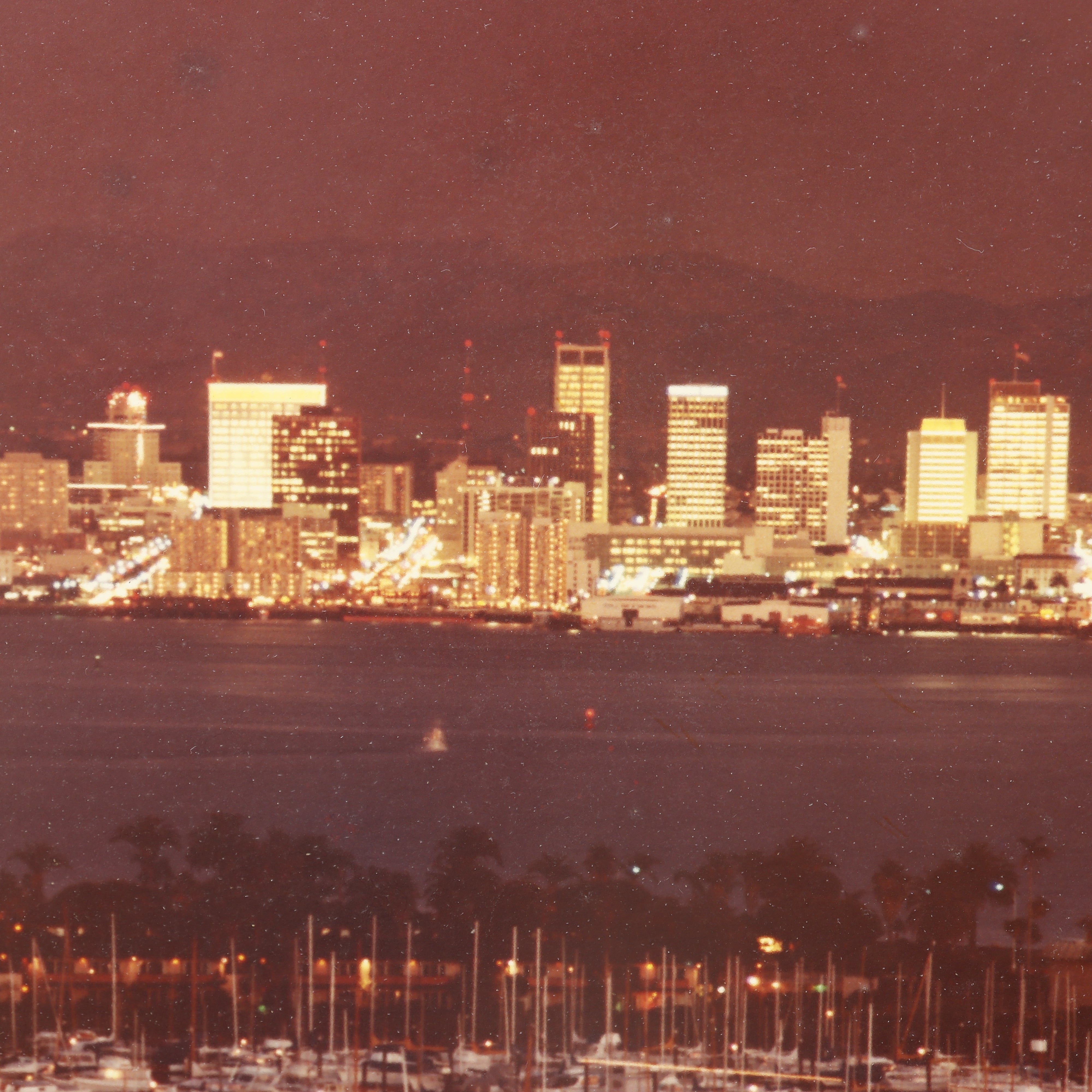 AW12-010: Famous Photograph of San Diego Skyline From Shelter Island Circa 1970's