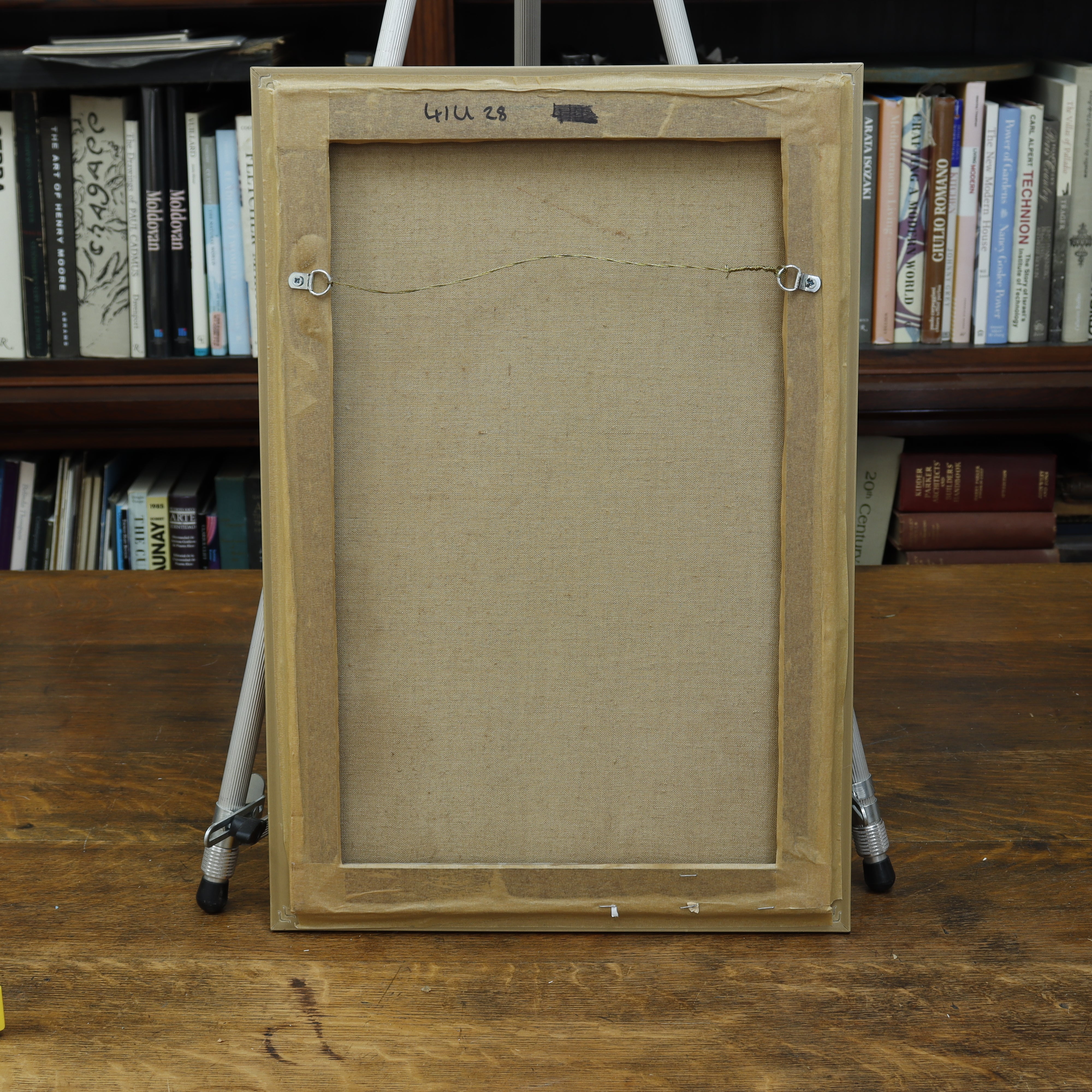 AW126: Man With Opium Pipe Signed Pam G '63 Oil on Canvas Painting