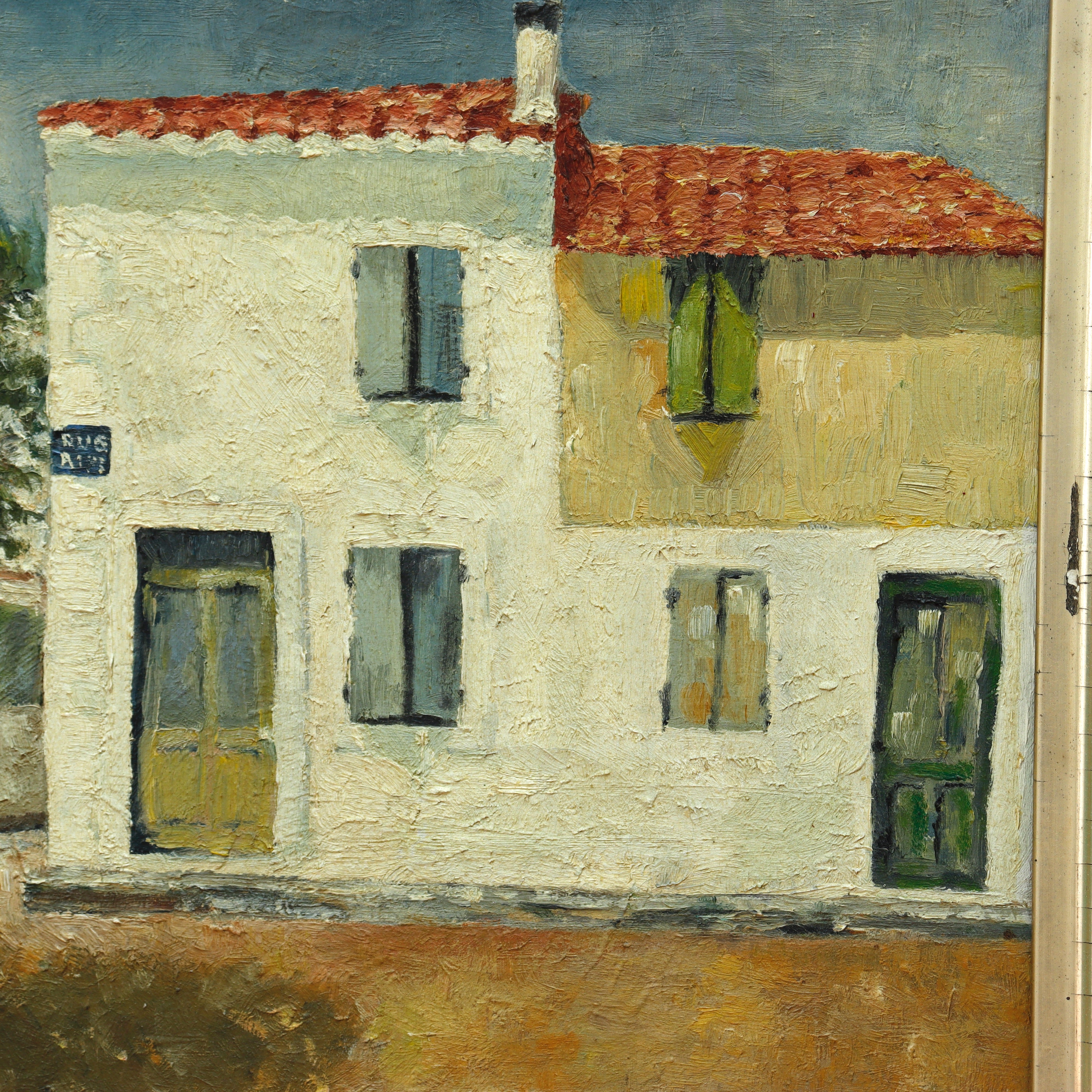 AW069: Antique French School Impressionist Paris Street Scene Oil on Canvas Late 19th Century