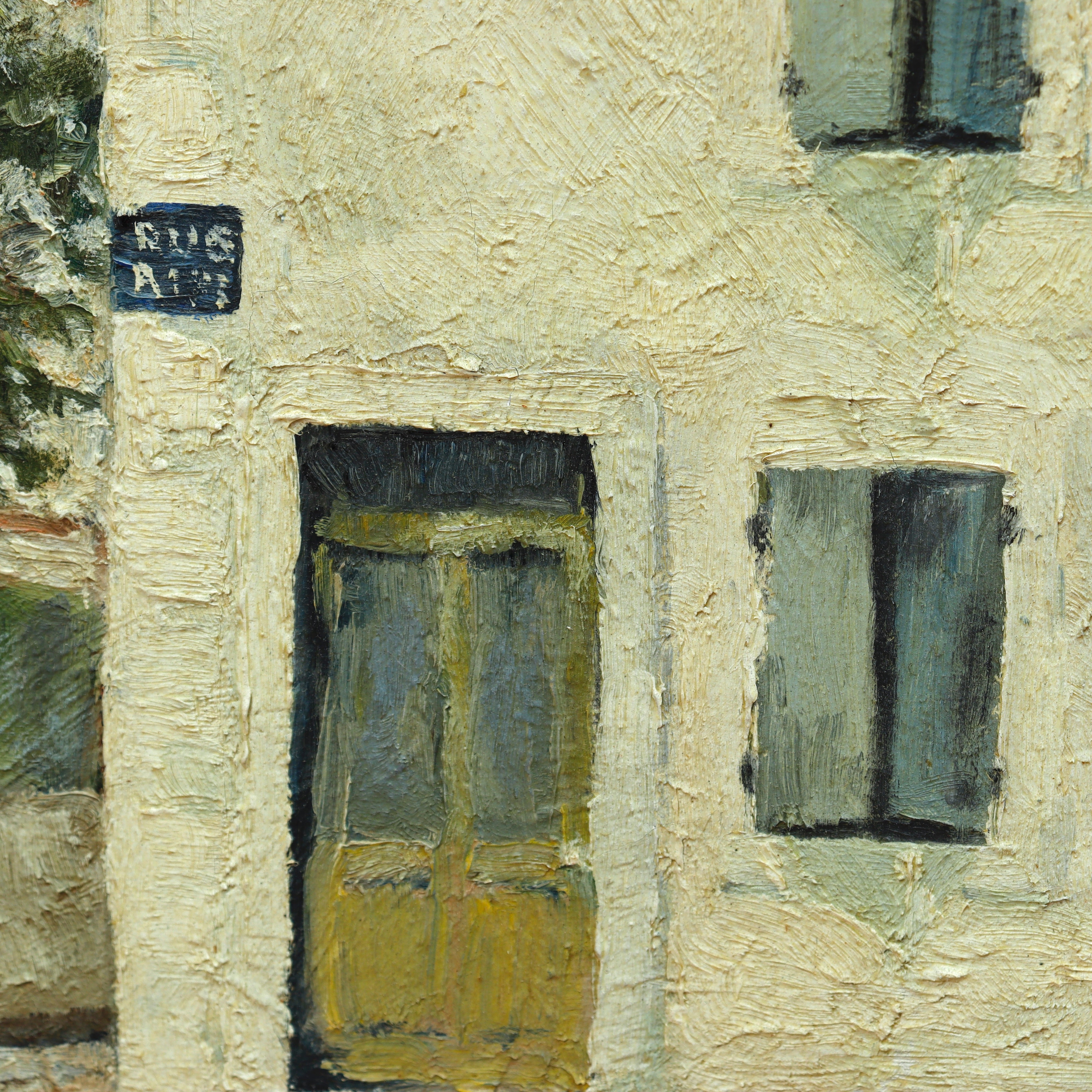 AW069: Antique French School Impressionist Paris Street Scene Oil on Canvas Late 19th Century