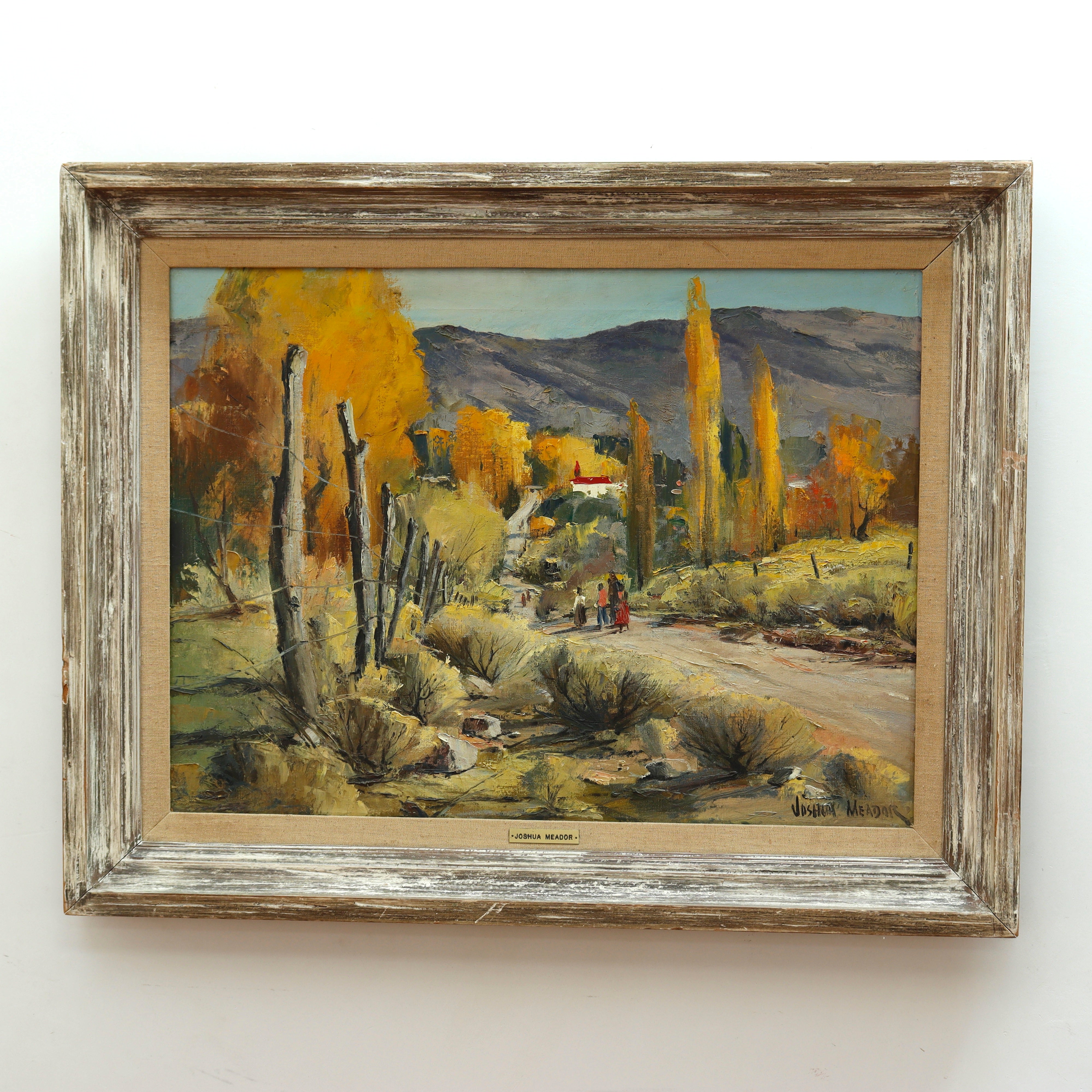 AW079: Joshua Meador "Off to School" Oil on Canvas