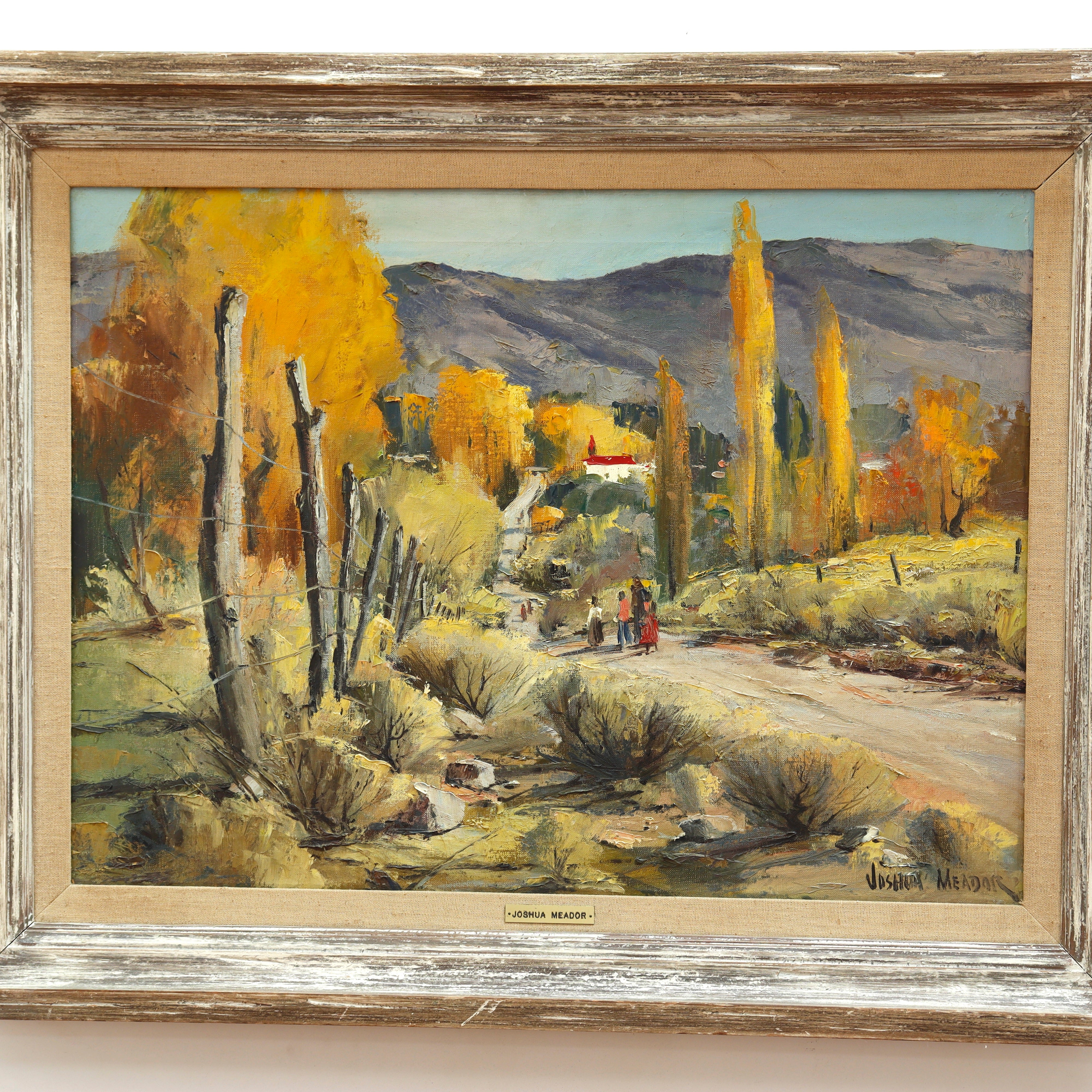 AW079: Joshua Meador "Off to School" Oil on Canvas