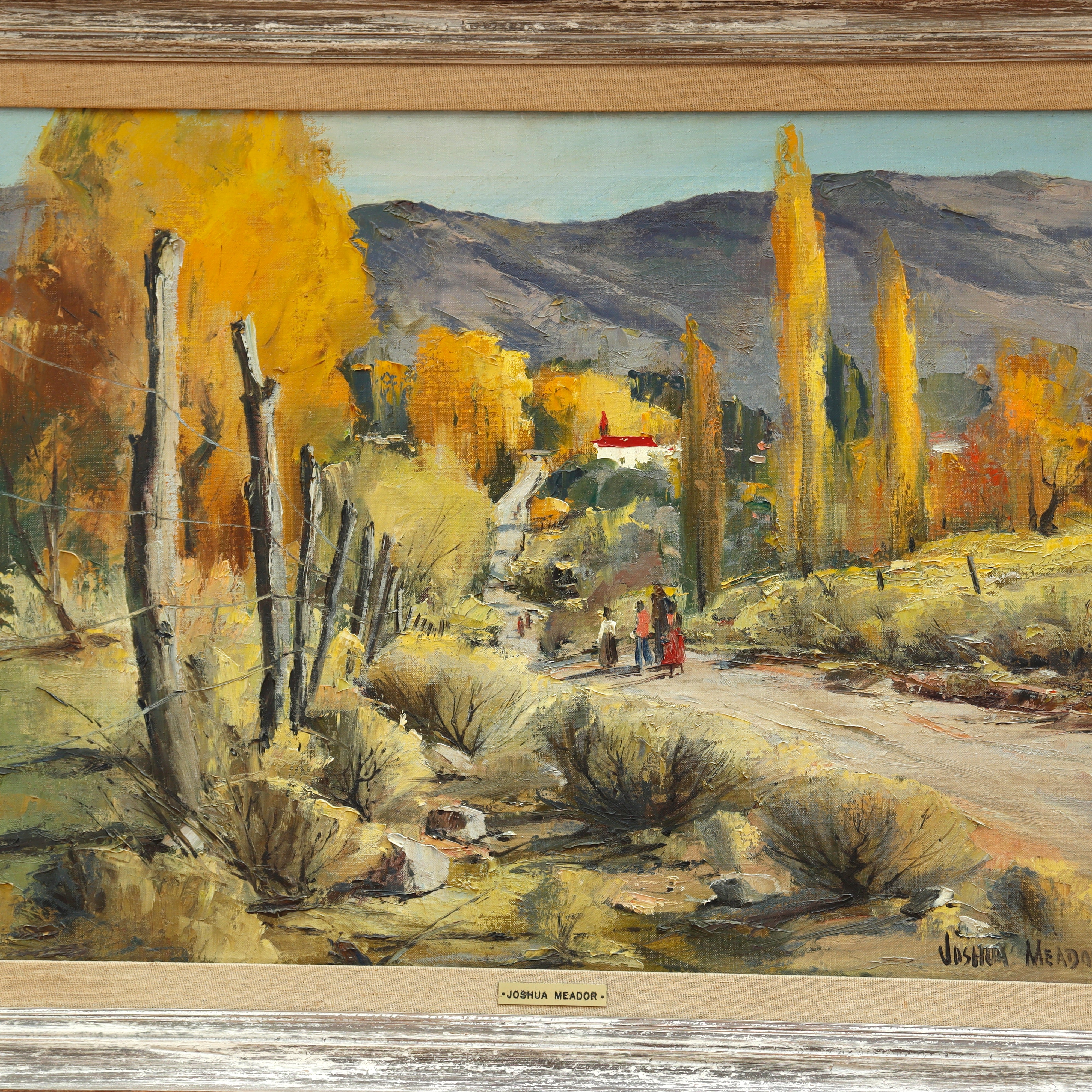 AW079: Joshua Meador "Off to School" Oil on Canvas