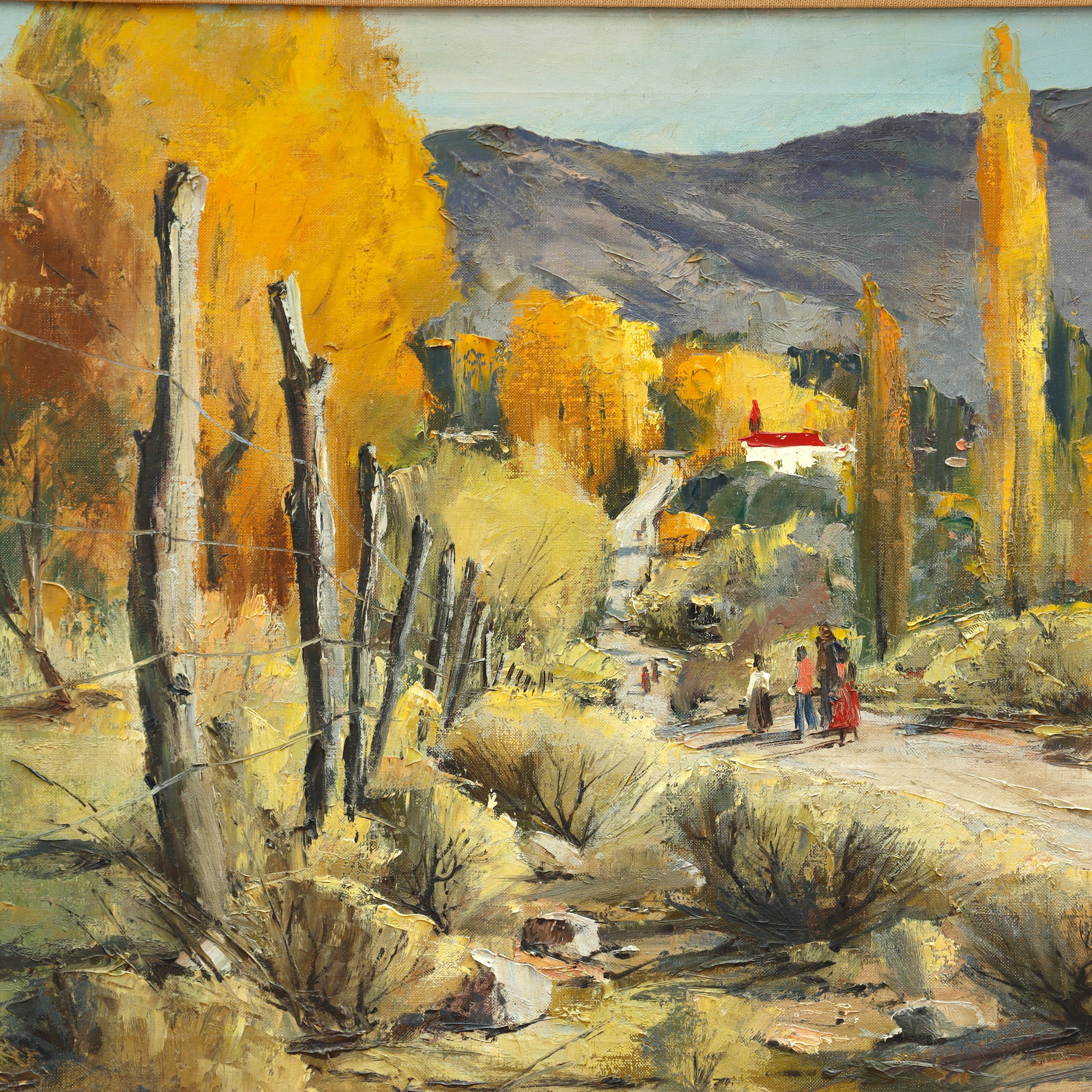 AW079: Joshua Meador "Off to School" Oil on Canvas