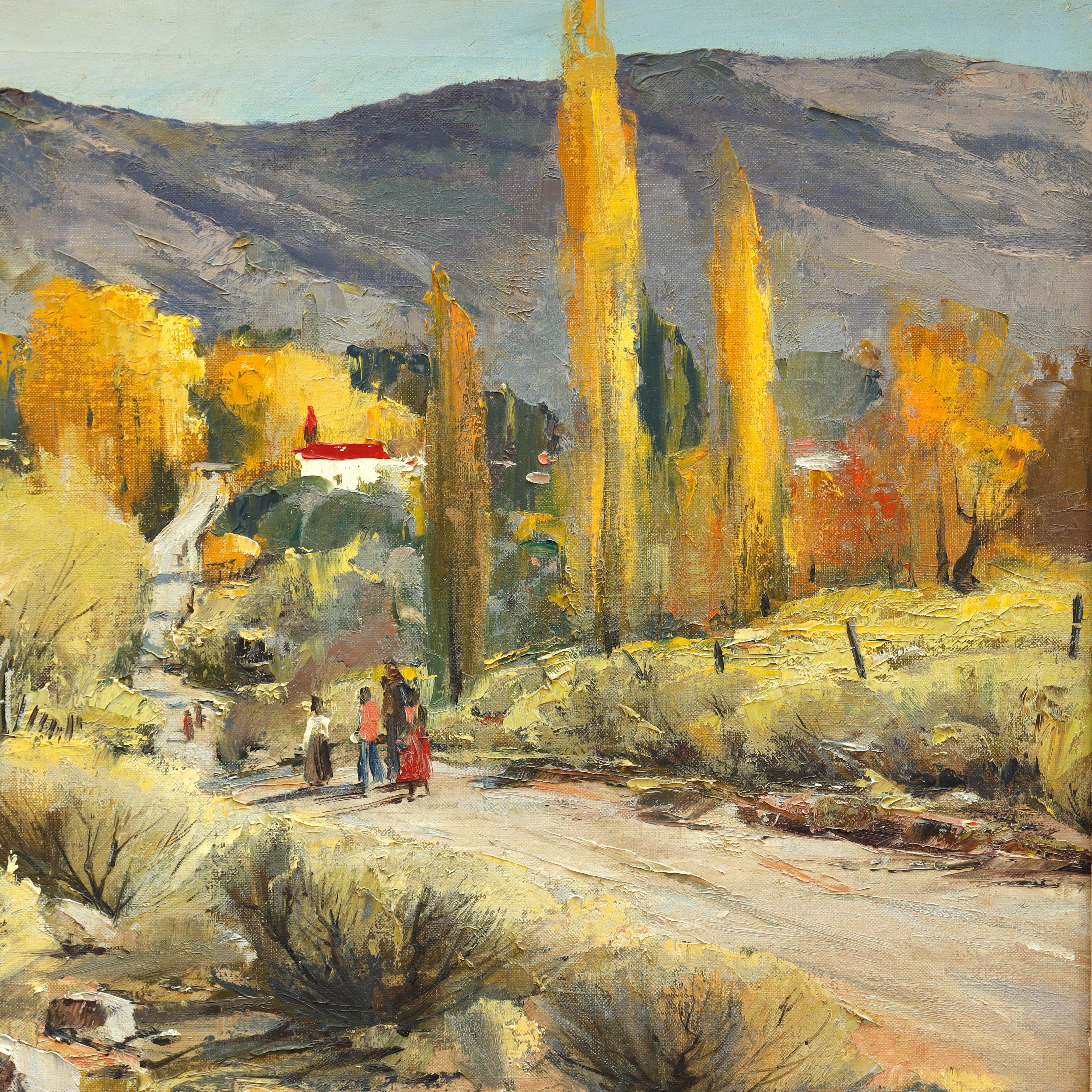 AW079: Joshua Meador "Off to School" Oil on Canvas