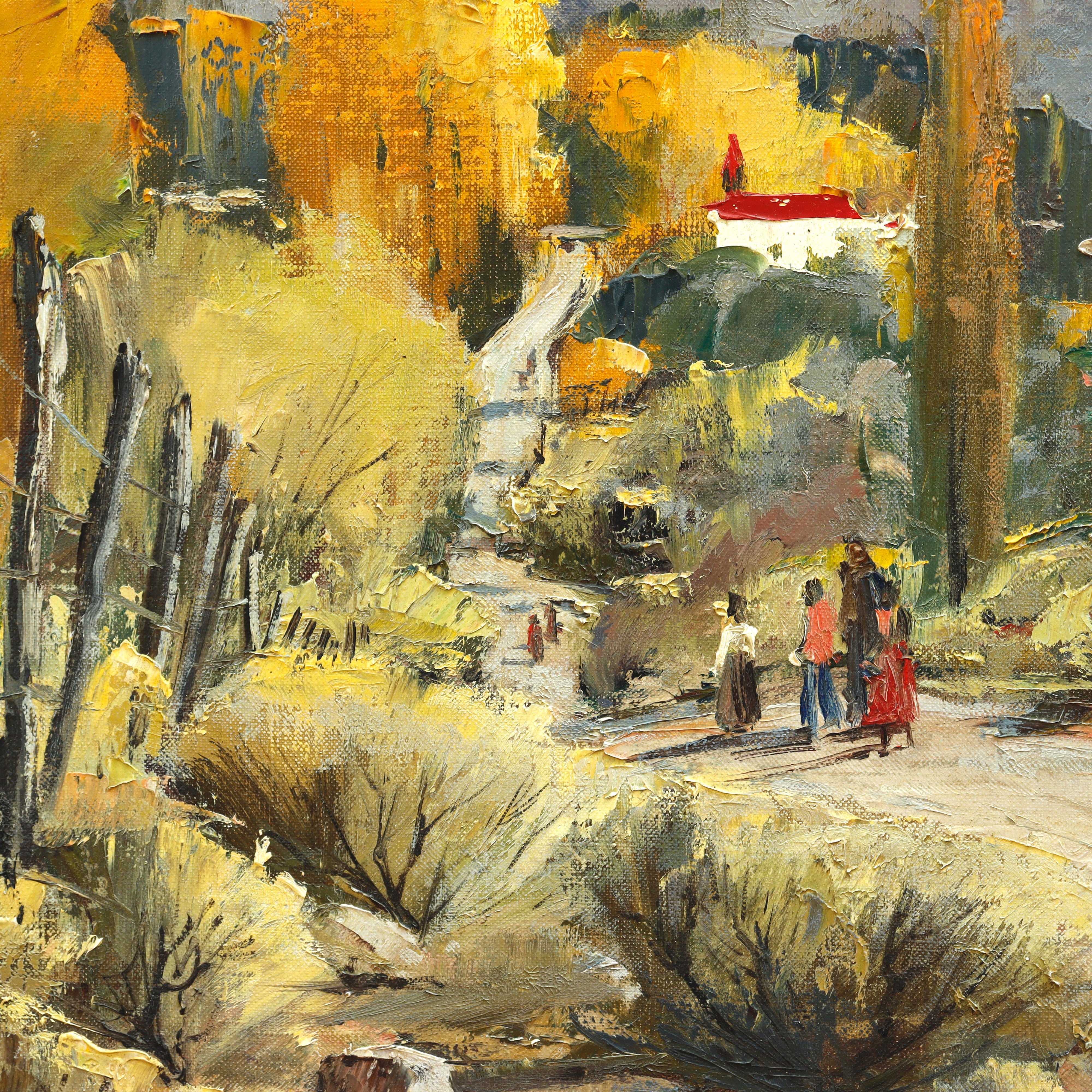 AW079: Joshua Meador "Off to School" Oil on Canvas