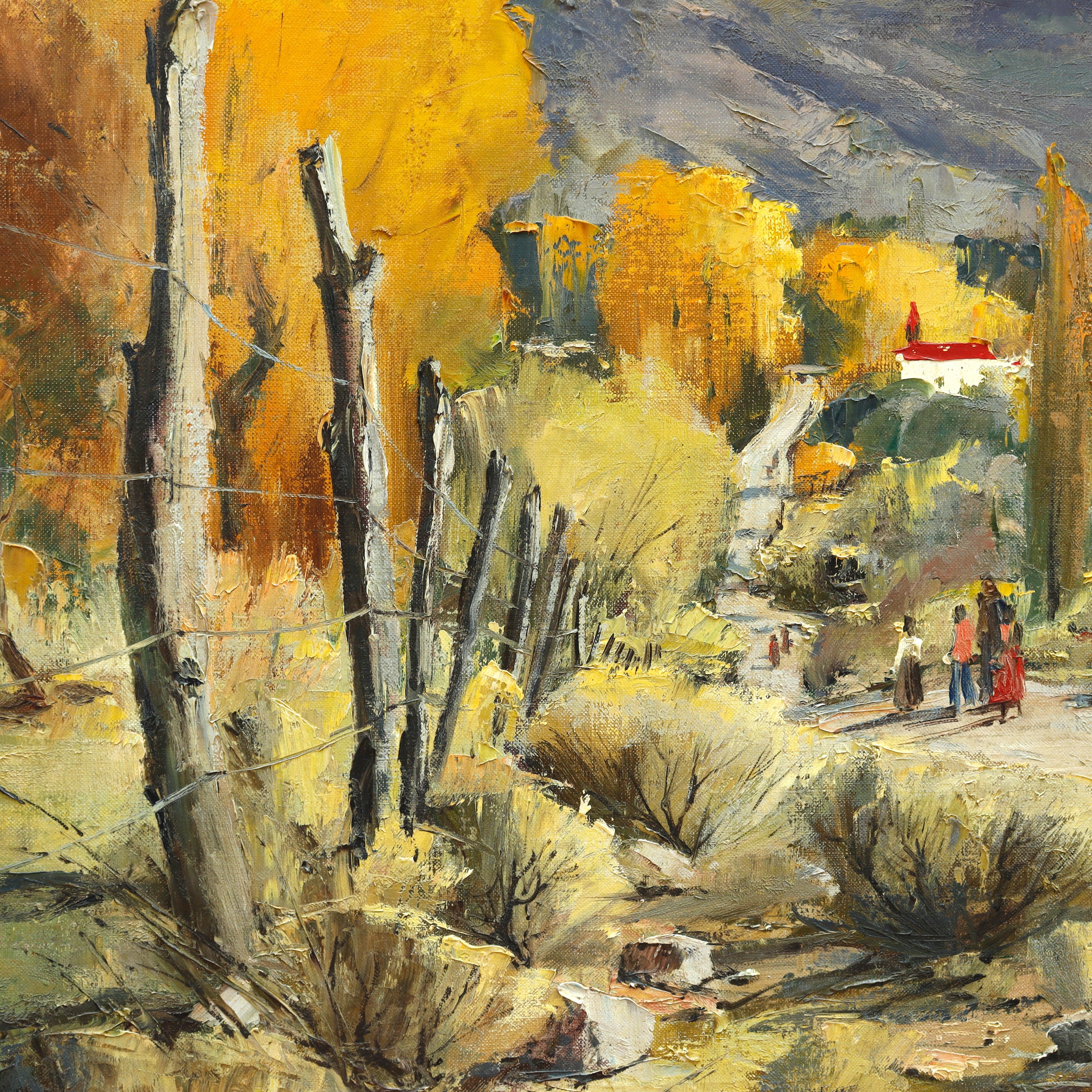 AW079: Joshua Meador "Off to School" Oil on Canvas