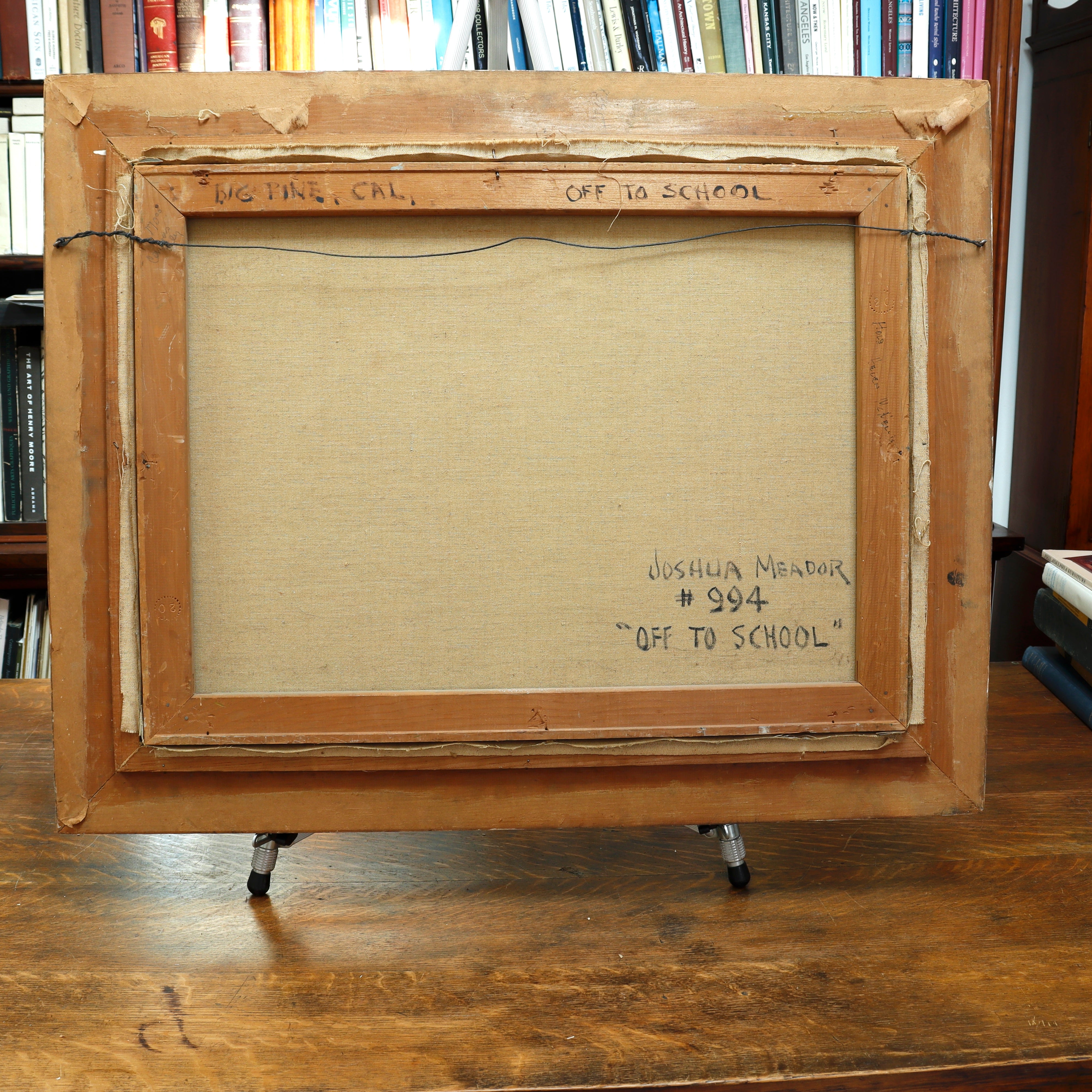 AW079: Joshua Meador "Off to School" Oil on Canvas