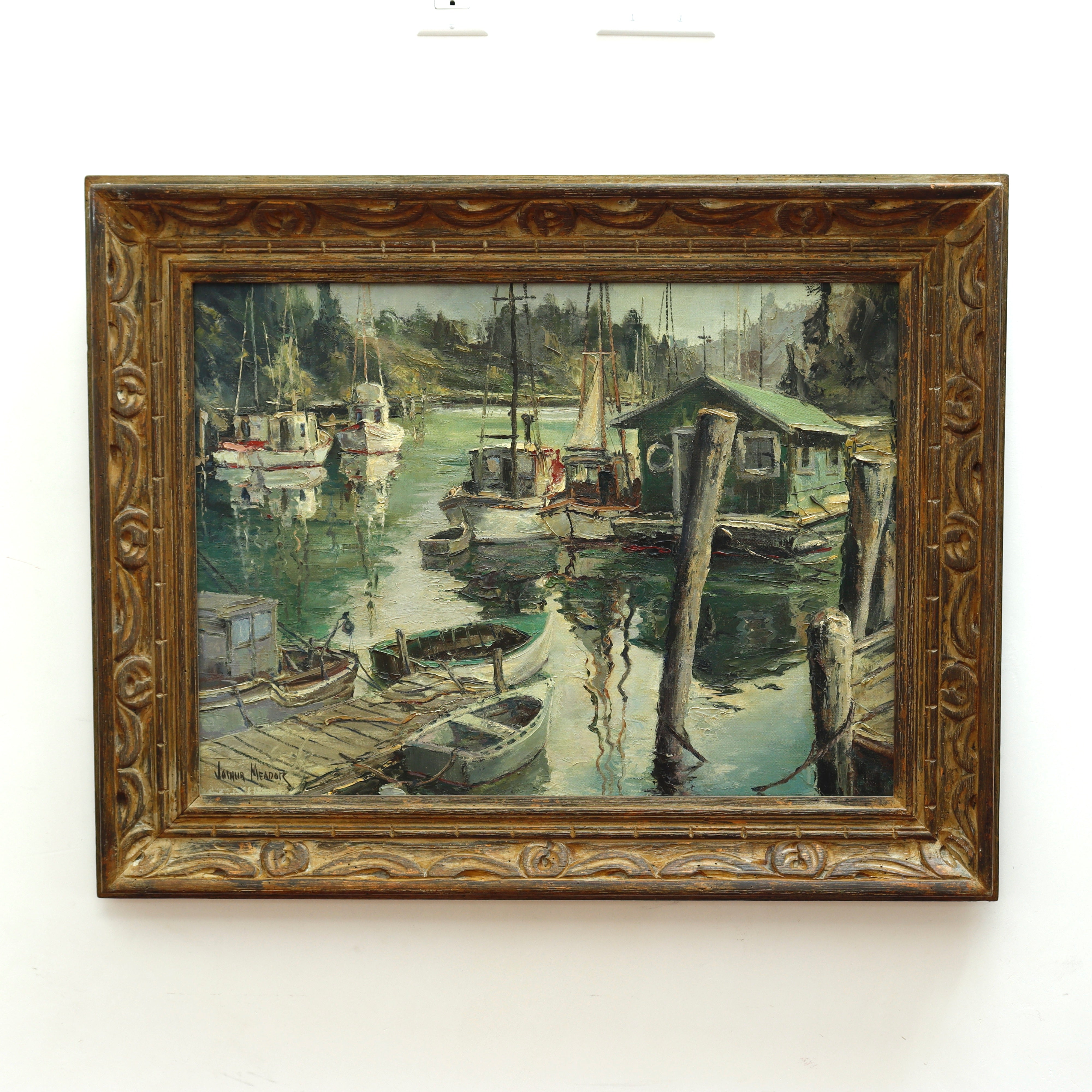 Joshua Meador "Shanty Boat" Oil on Canvas | Work of Man