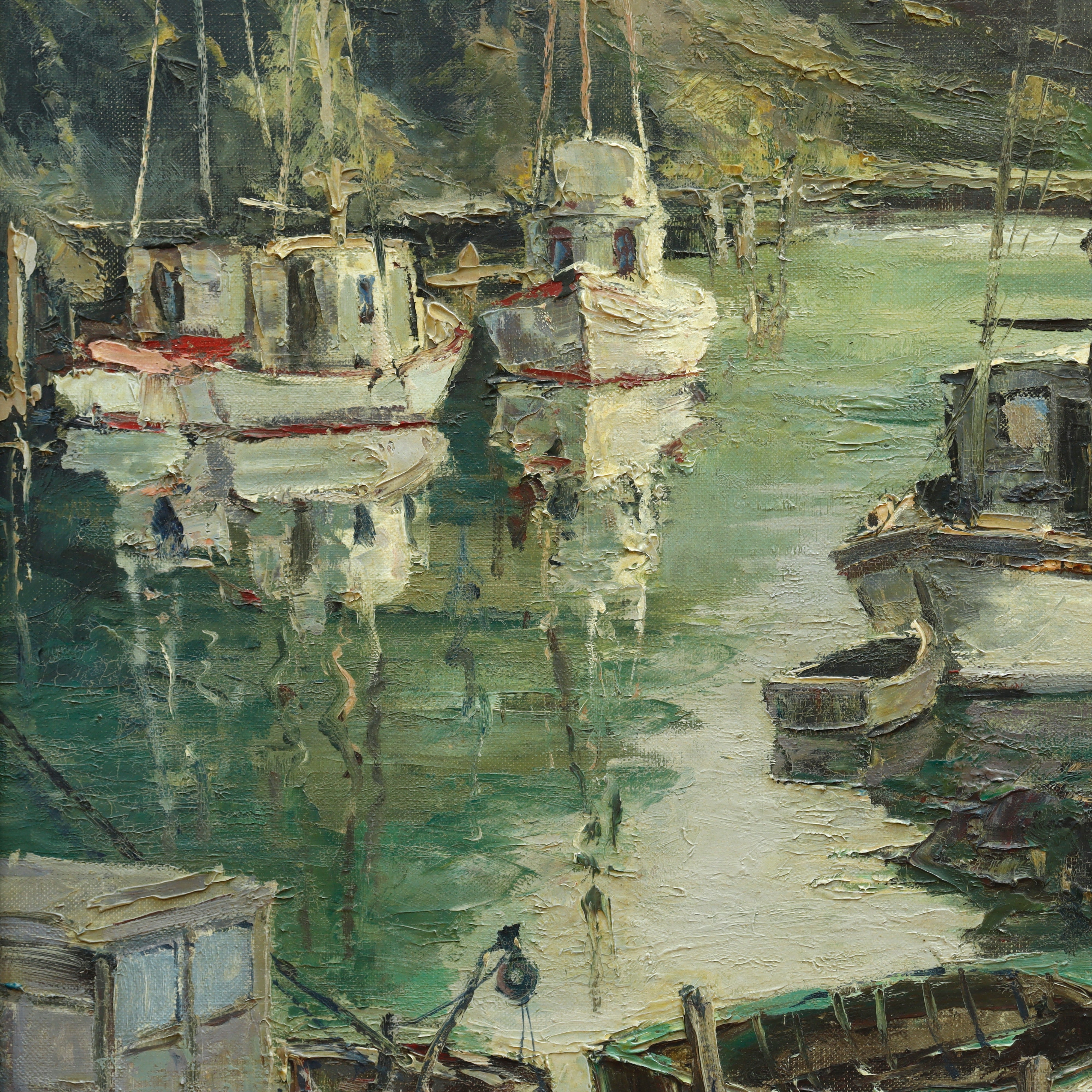 AW080: Joshua Meador "Shanty Boat" Oil on Canvas