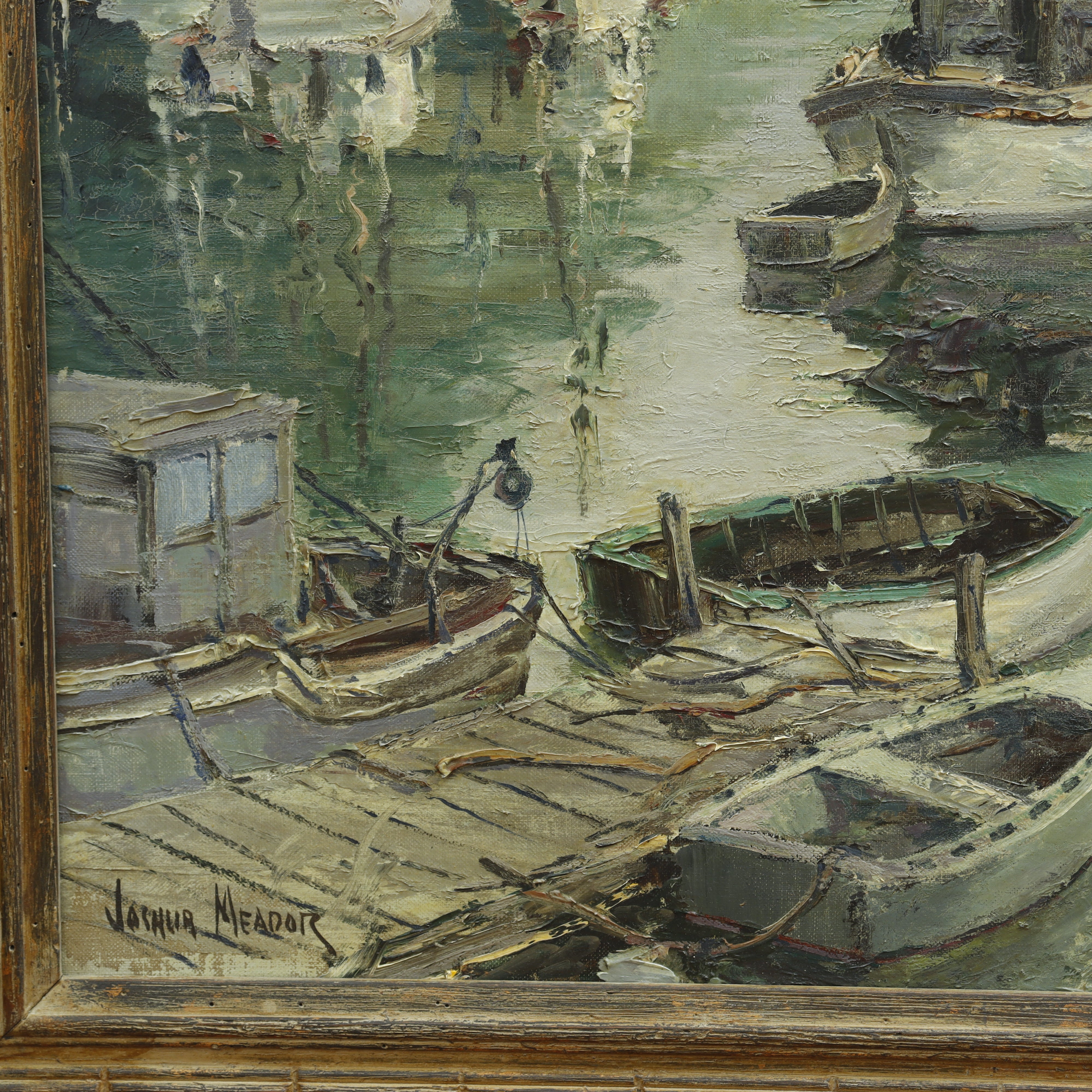 AW080: Joshua Meador "Shanty Boat" Oil on Canvas