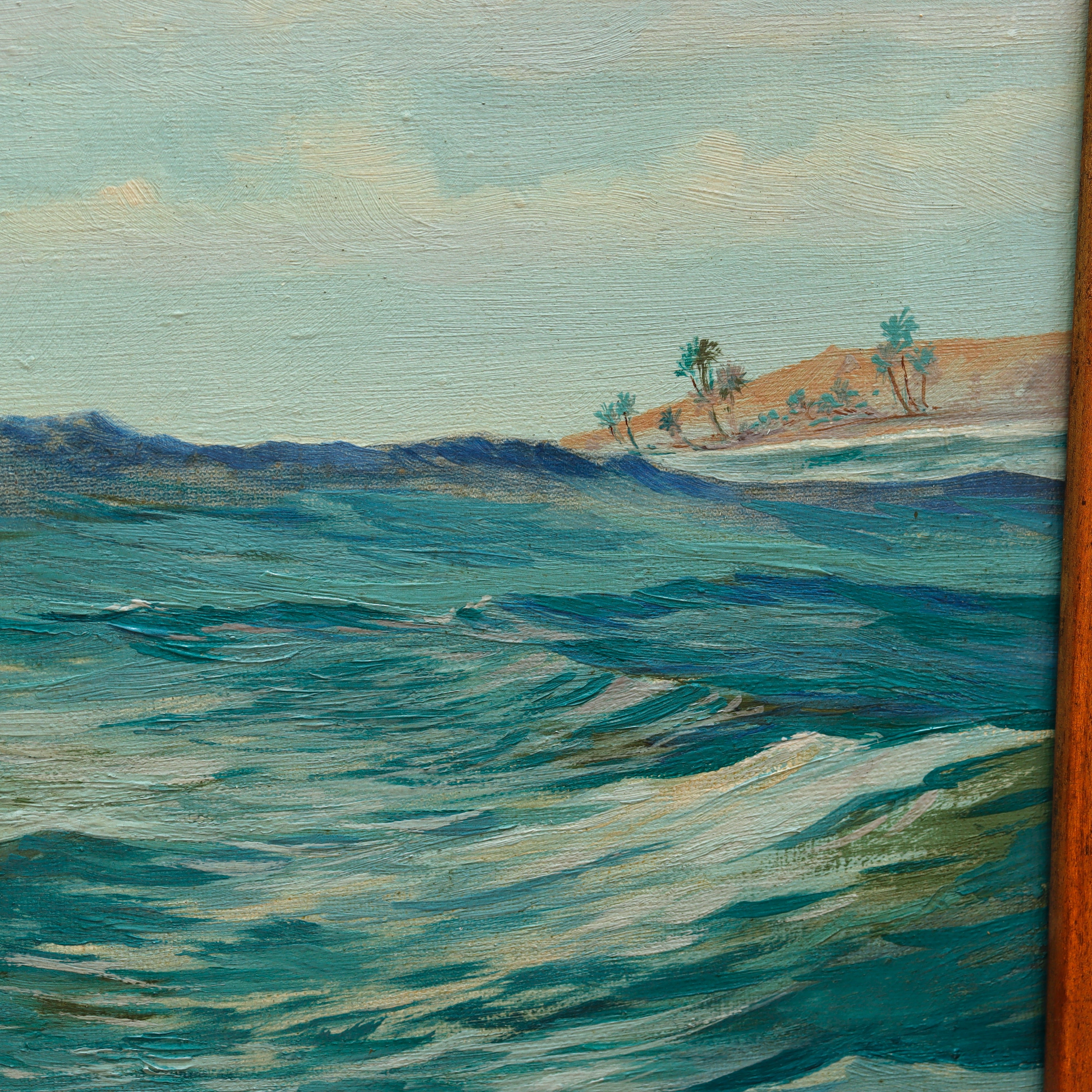 AW090: Maurice George Logan Spanish Galleon Circa 1920's Oil on Canvas Painting