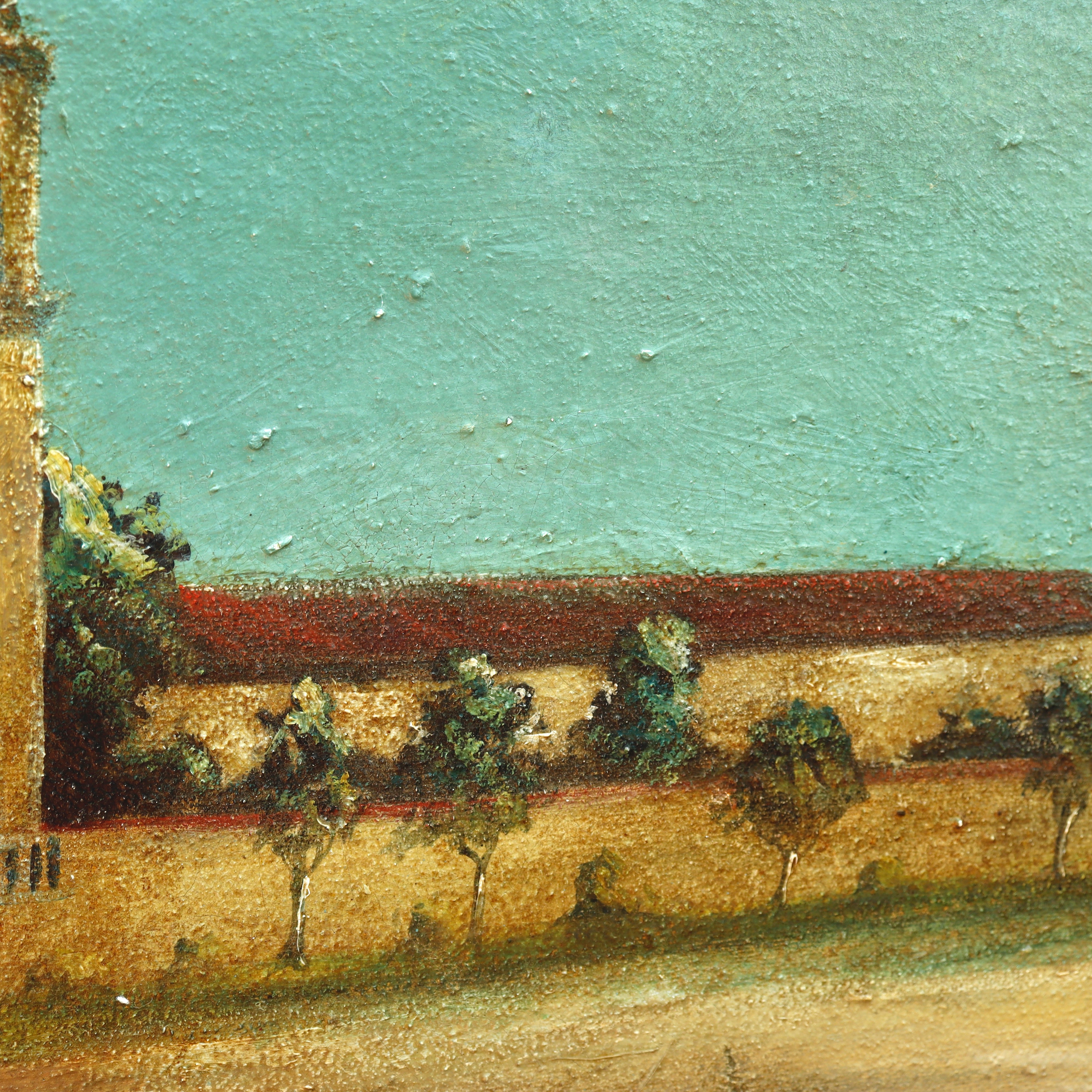 AW036: San Xavier del Bac Mission Tucson, AZ - Oil on Canvas Painting