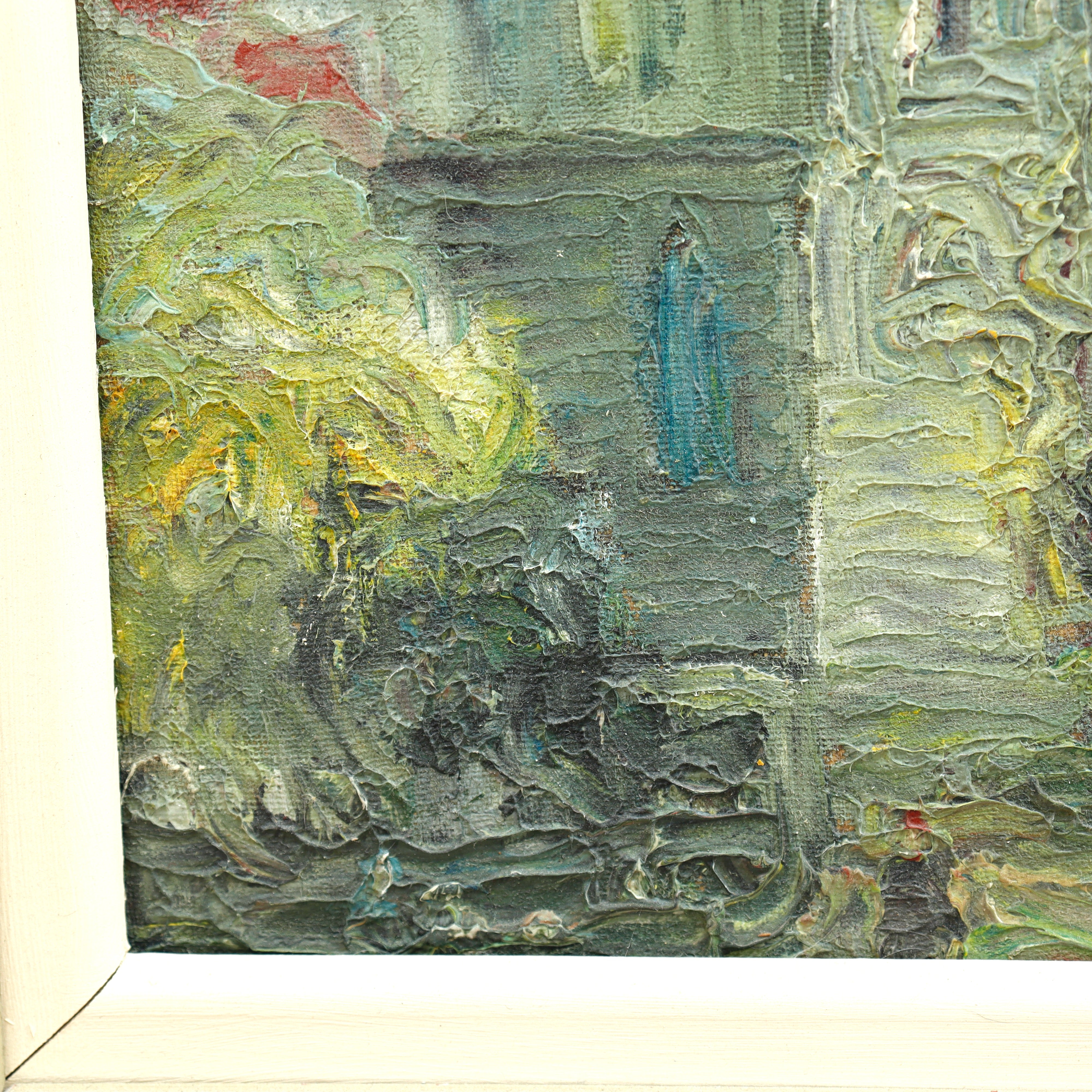 AW091: Georg Sliwka Impressionist European Village Oil on Board Painting Late 19th Century