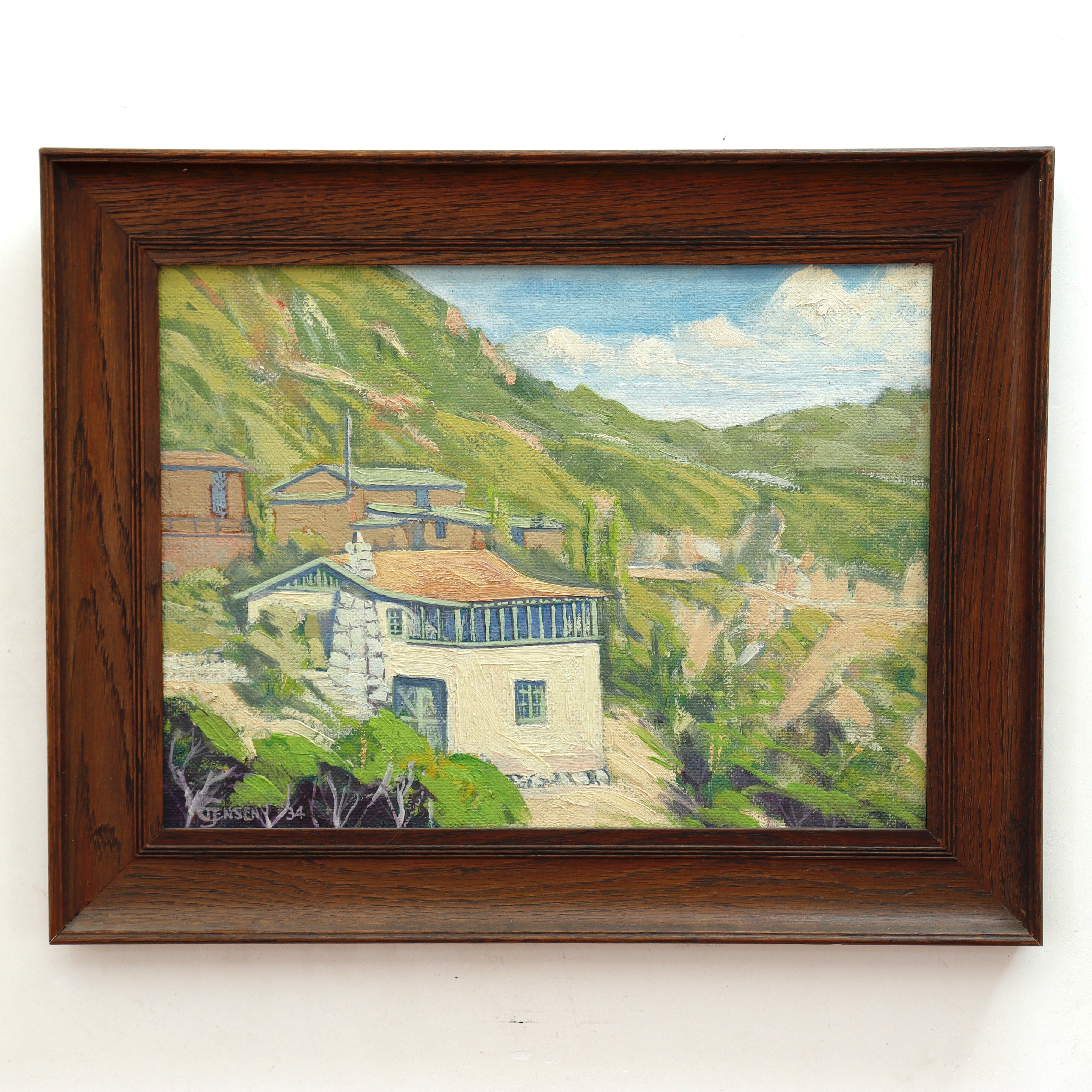 CT Jensen California Plen Oil on Board Painting Circa 1934 | Work of Man
