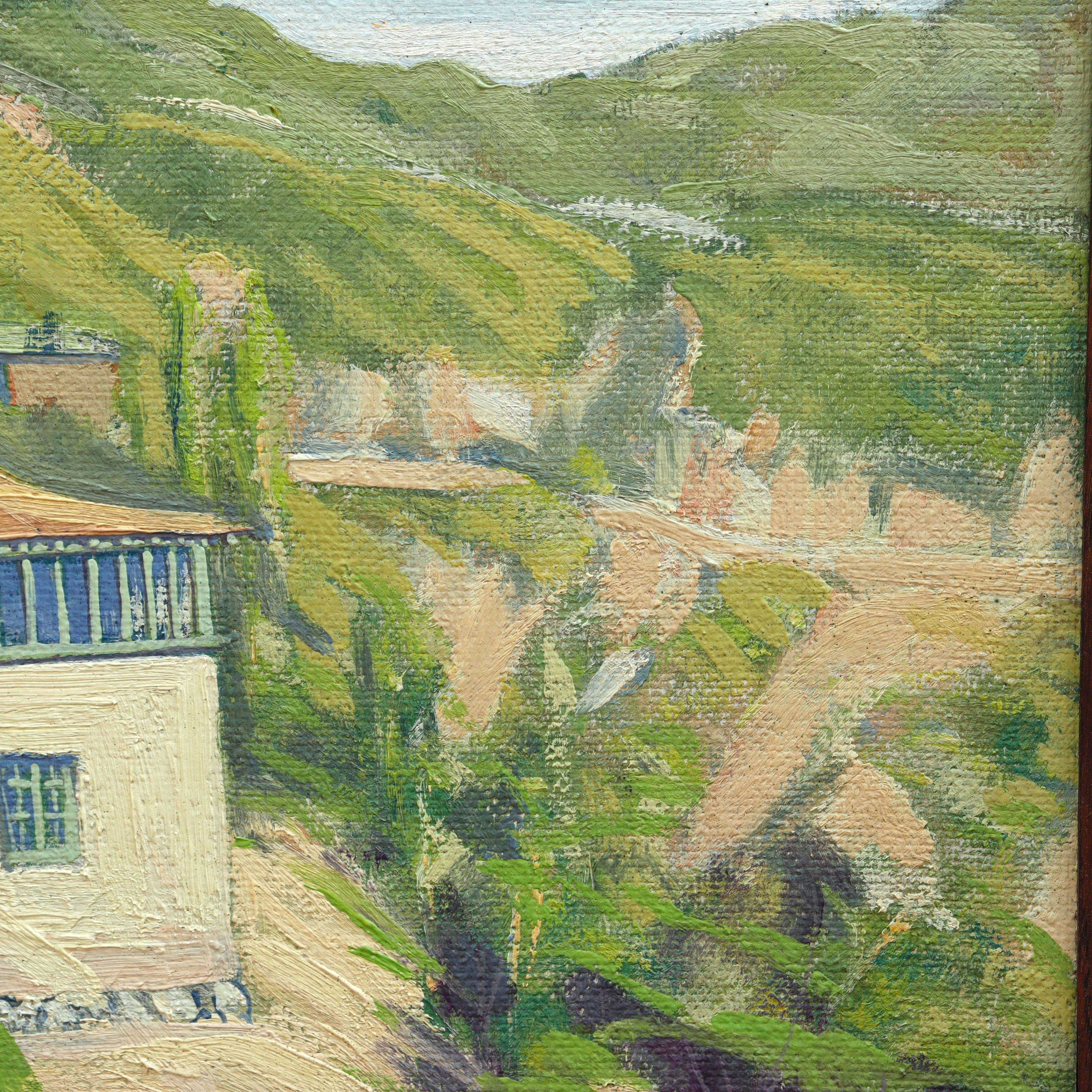 AW098: CT Jensen California Plein Air Oil on Board Painting Circa 1934