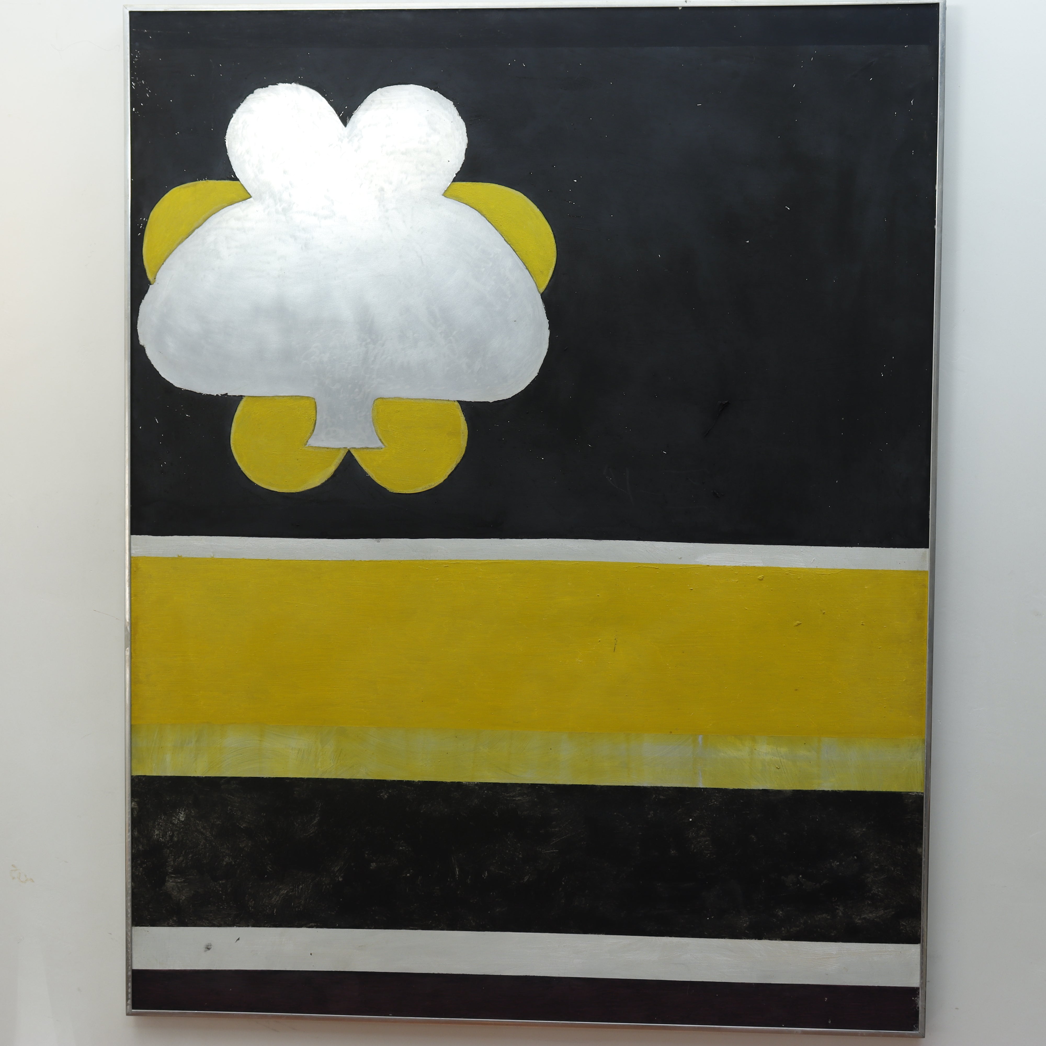 AW129: Joan Jacobs "Inverted Images" Pop Art Oil Painting on Aluminum Panel Circa 1961