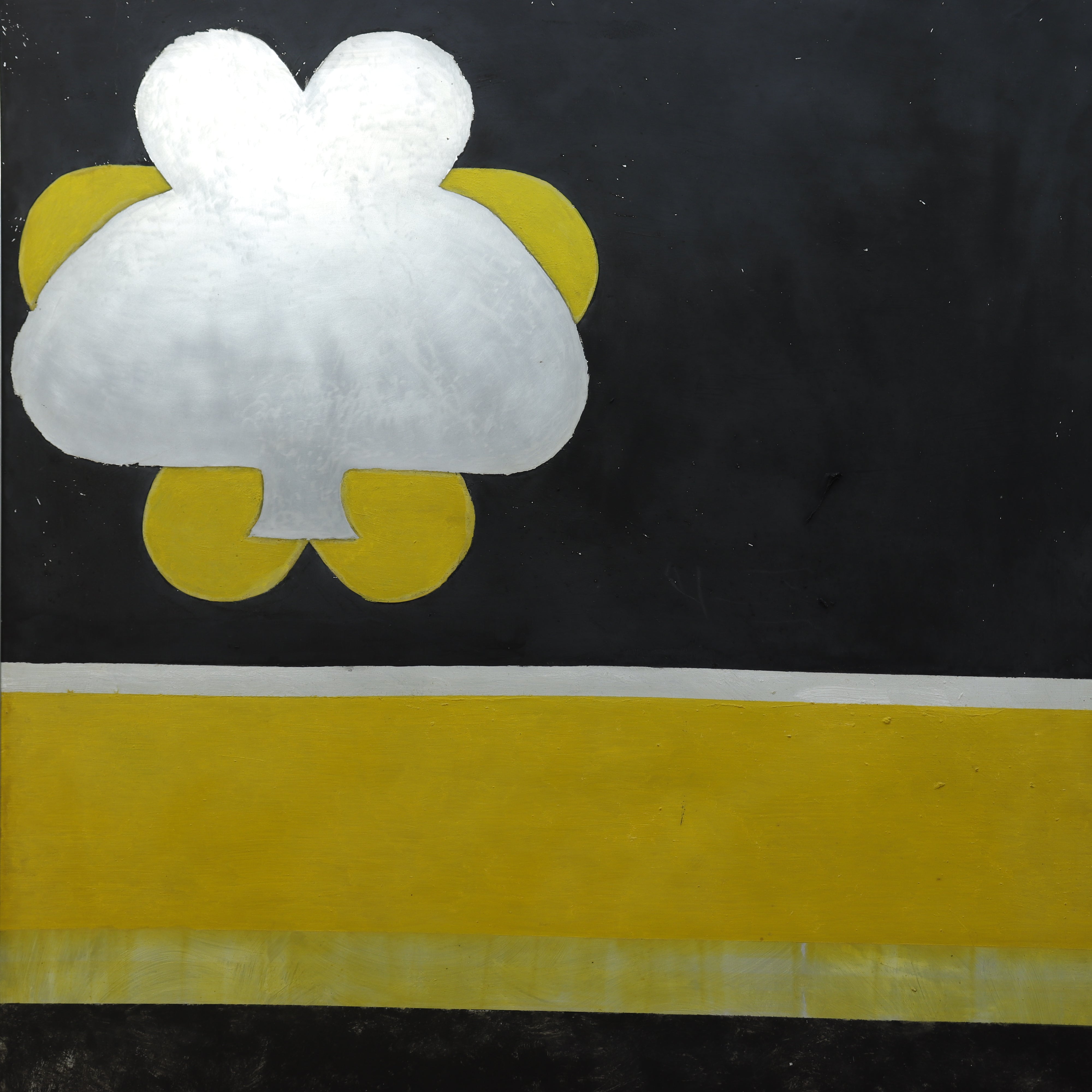 AW129: Joan Jacobs "Inverted Images" Pop Art Oil Painting on Aluminum Panel Circa 1961