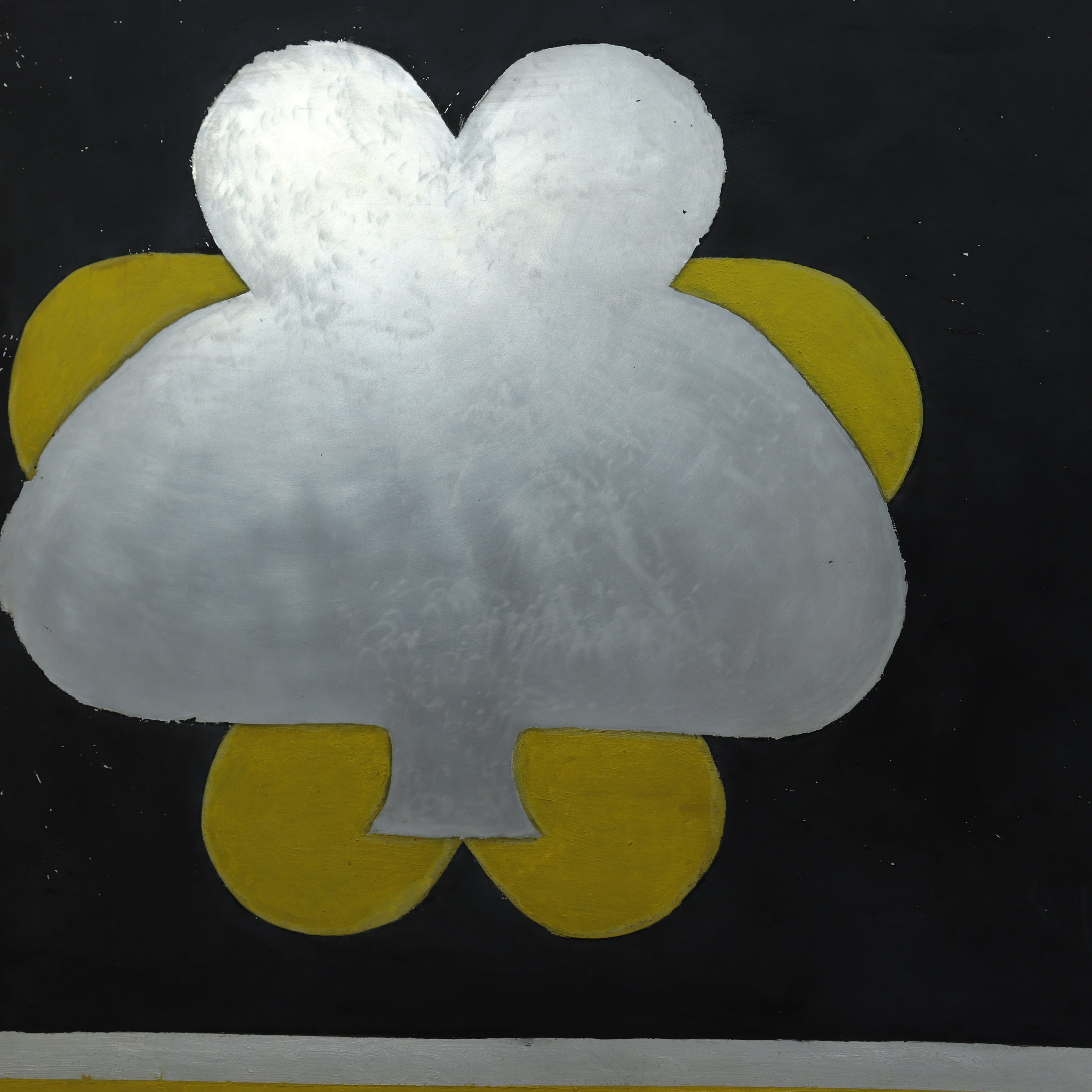 AW129: Joan Jacobs "Inverted Images" Pop Art Oil Painting on Aluminum Panel Circa 1961