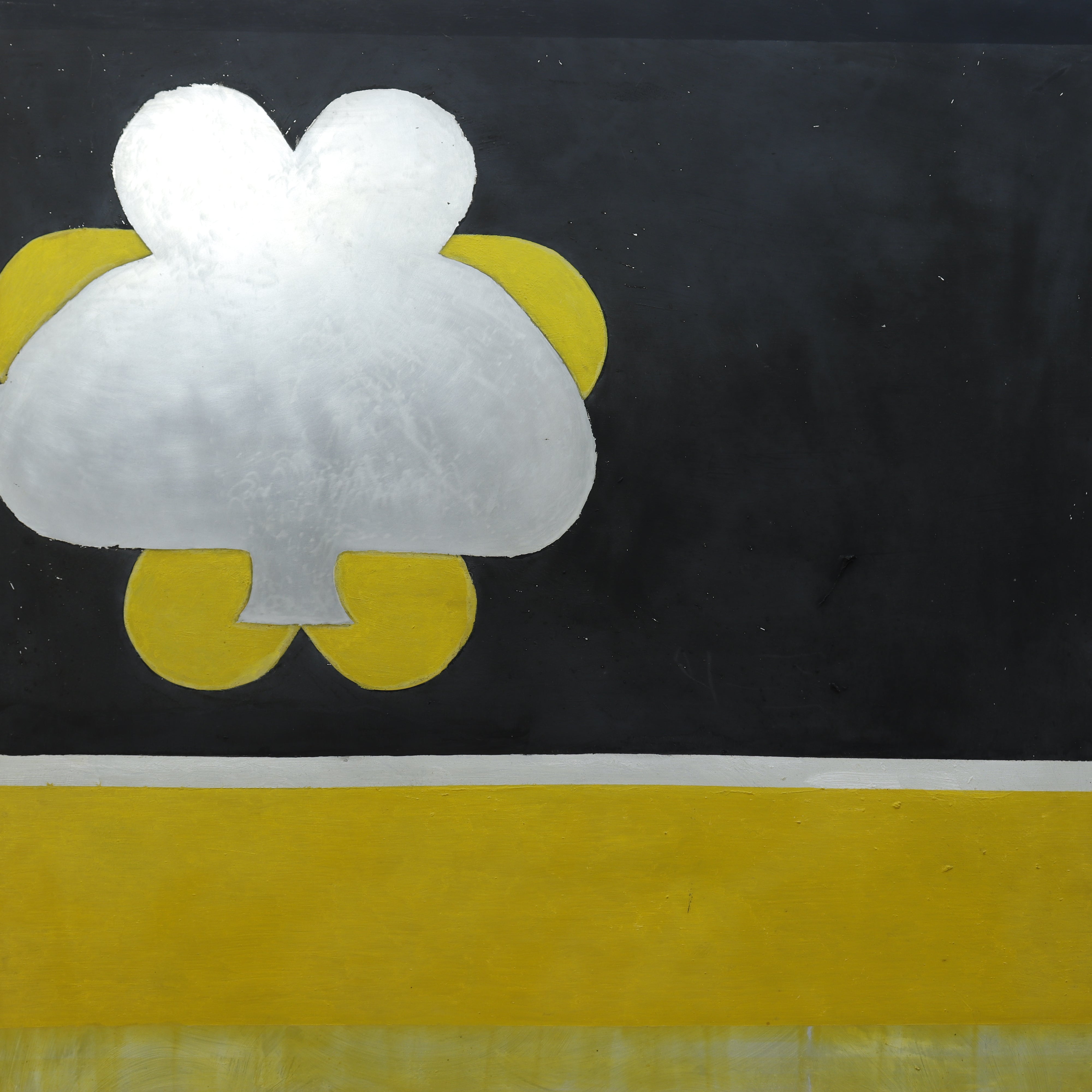 AW129: Joan Jacobs "Inverted Images" Pop Art Oil Painting on Aluminum Panel Circa 1961