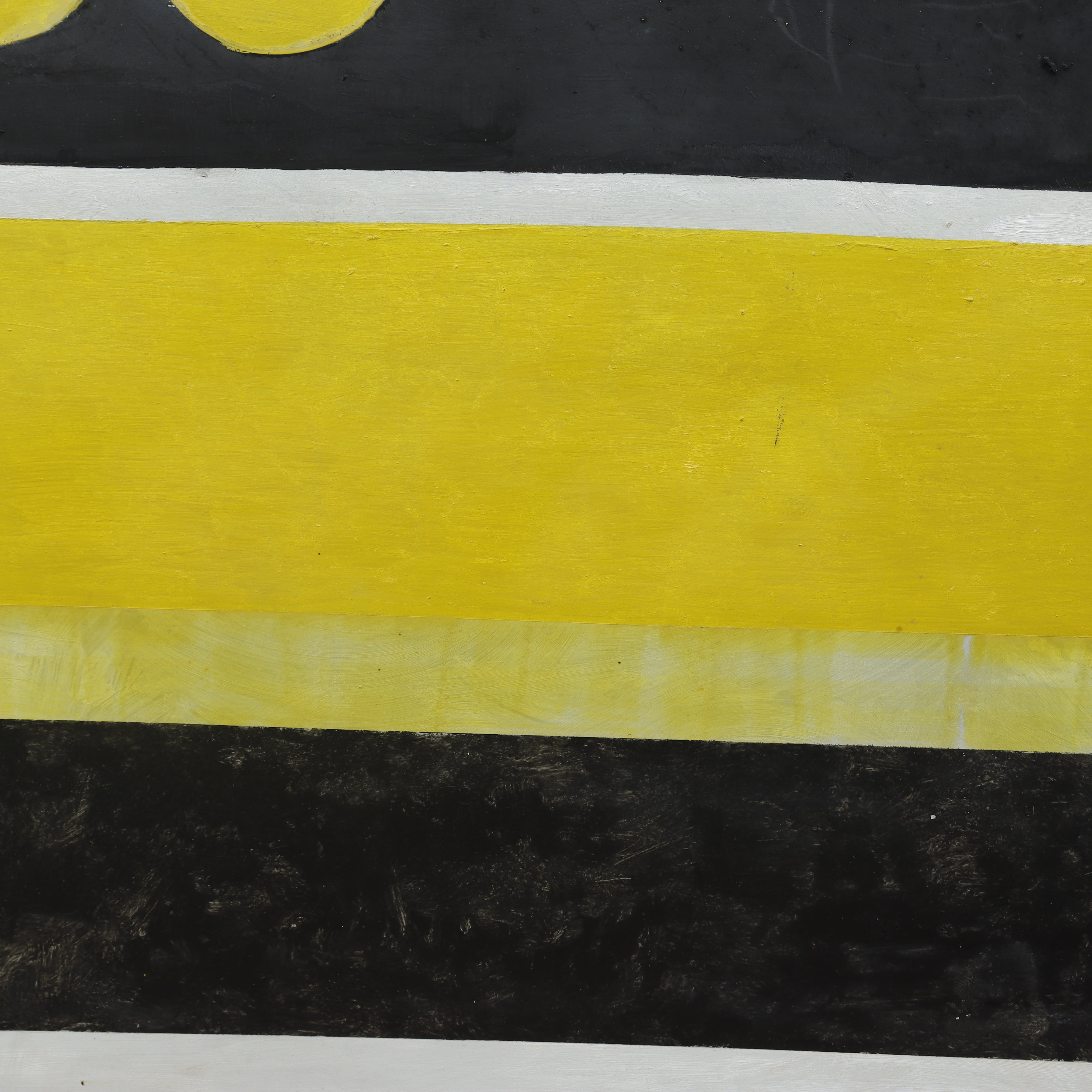 AW129: Joan Jacobs "Inverted Images" Pop Art Oil Painting on Aluminum Panel Circa 1961