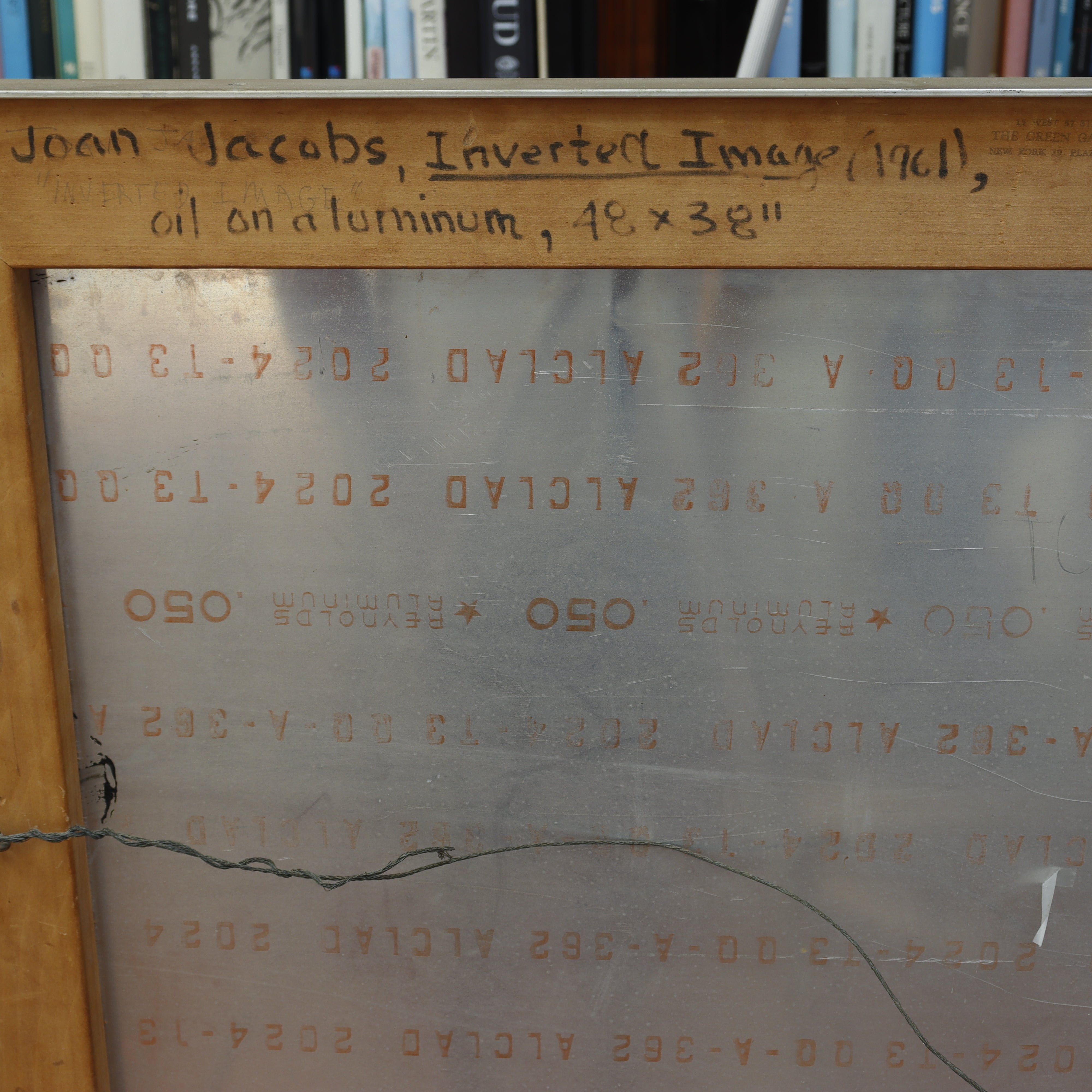 AW129: Joan Jacobs "Inverted Images" Pop Art Oil Painting on Aluminum Panel Circa 1961