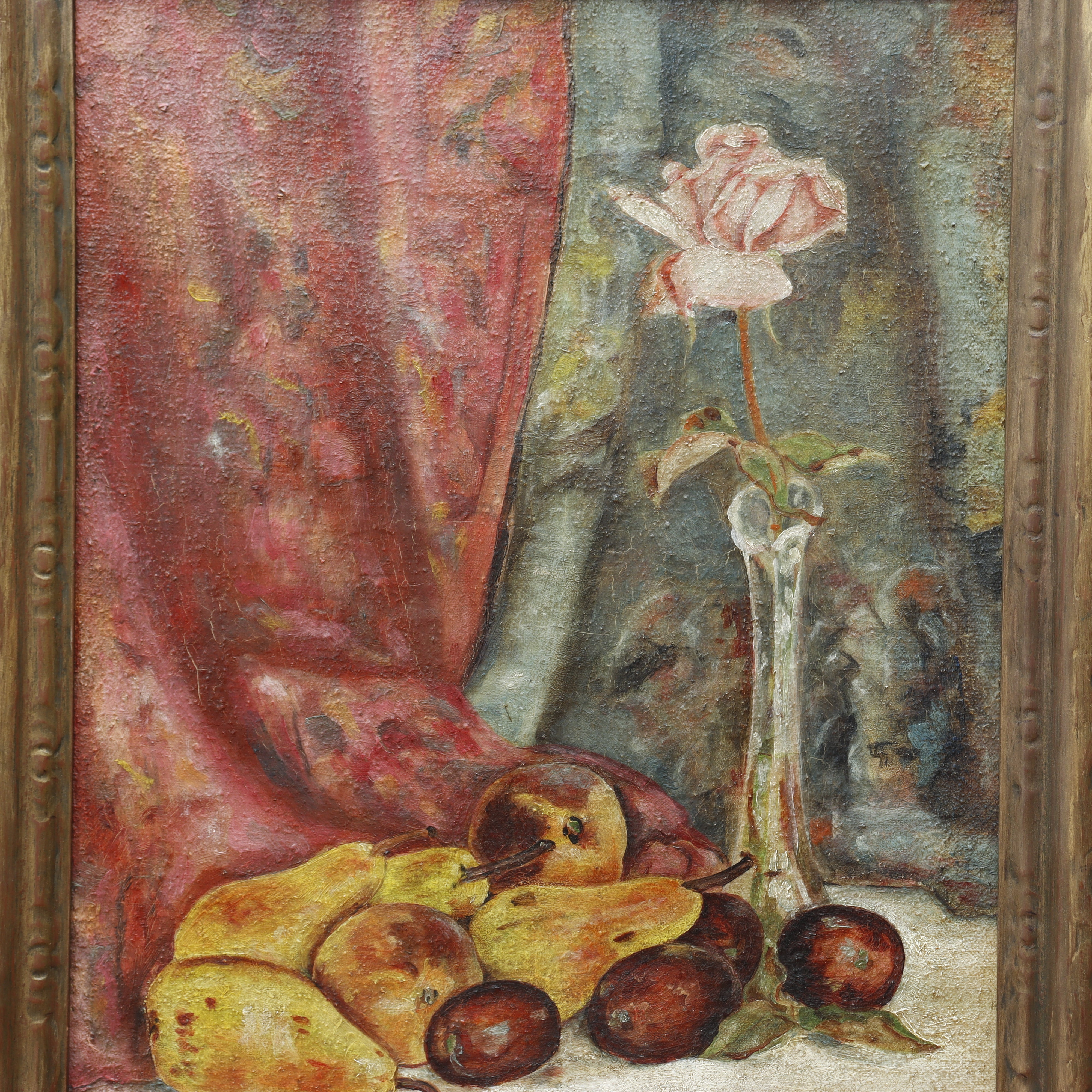 AW284: Modernist Post Impressionist Still Life Oil on Canvas Painting