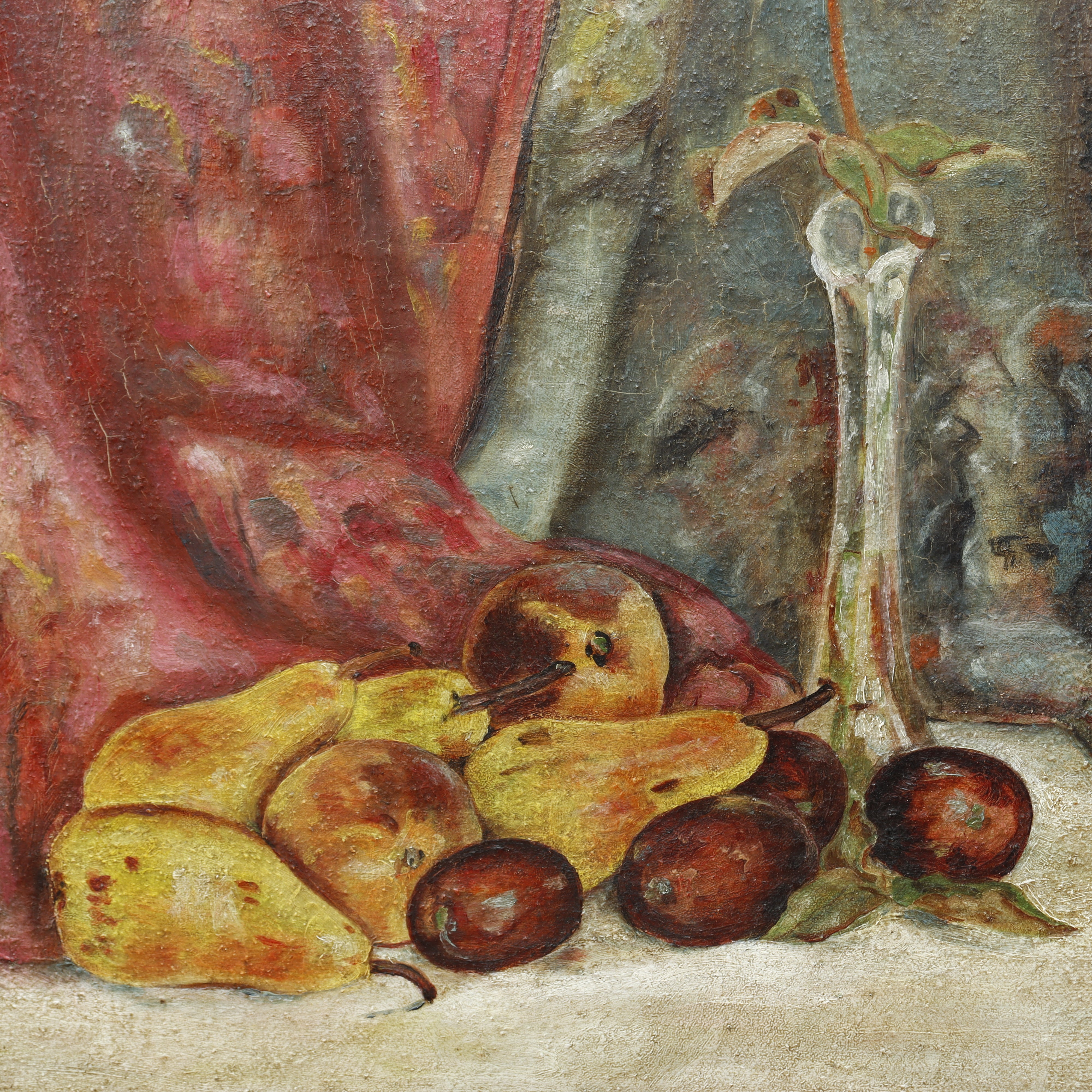 AW284: Modernist Post Impressionist Still Life Oil on Canvas Painting