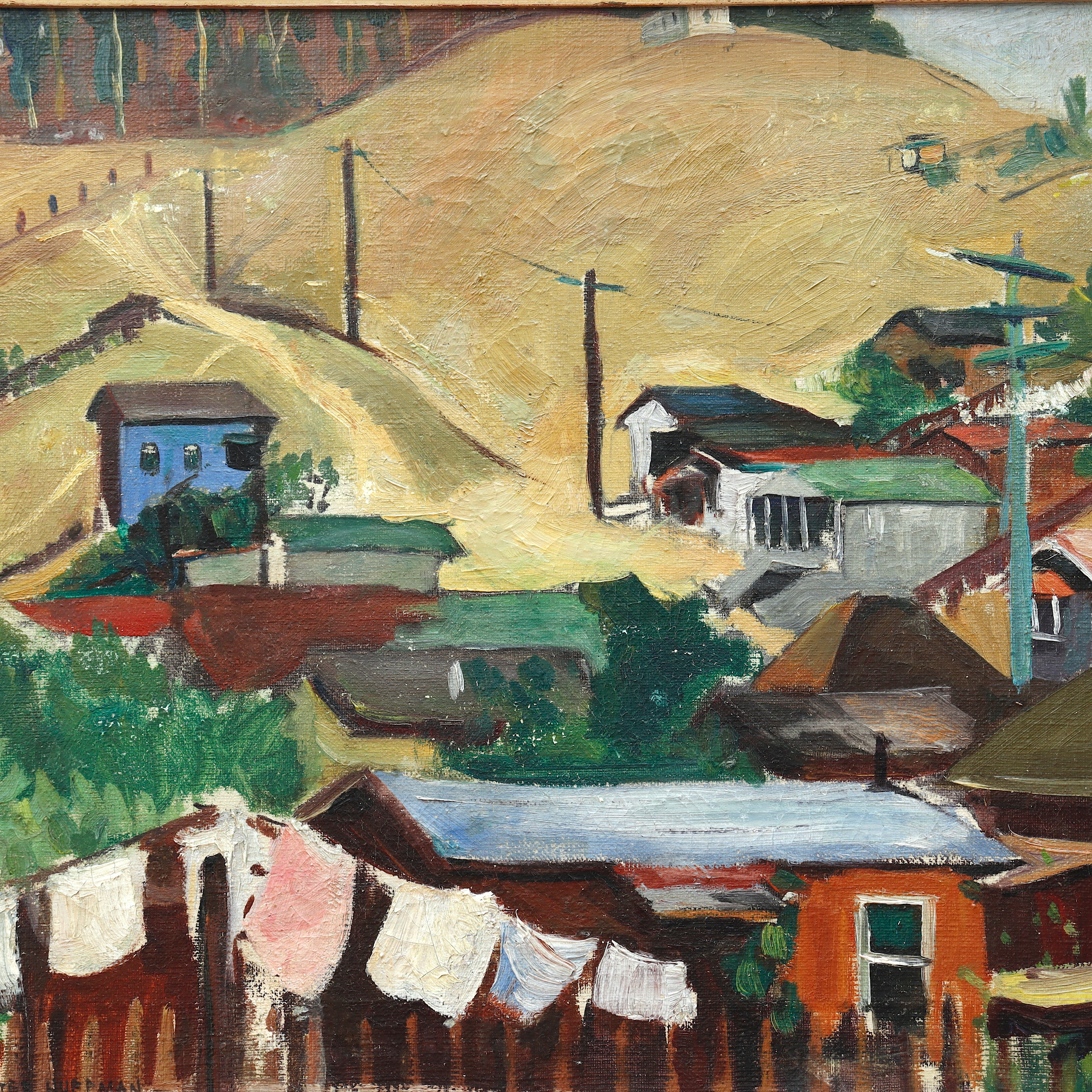 AW139: Virginia McCallister Huffman WPA Laguna Beach California Plein Air Oil on Canvas Painting