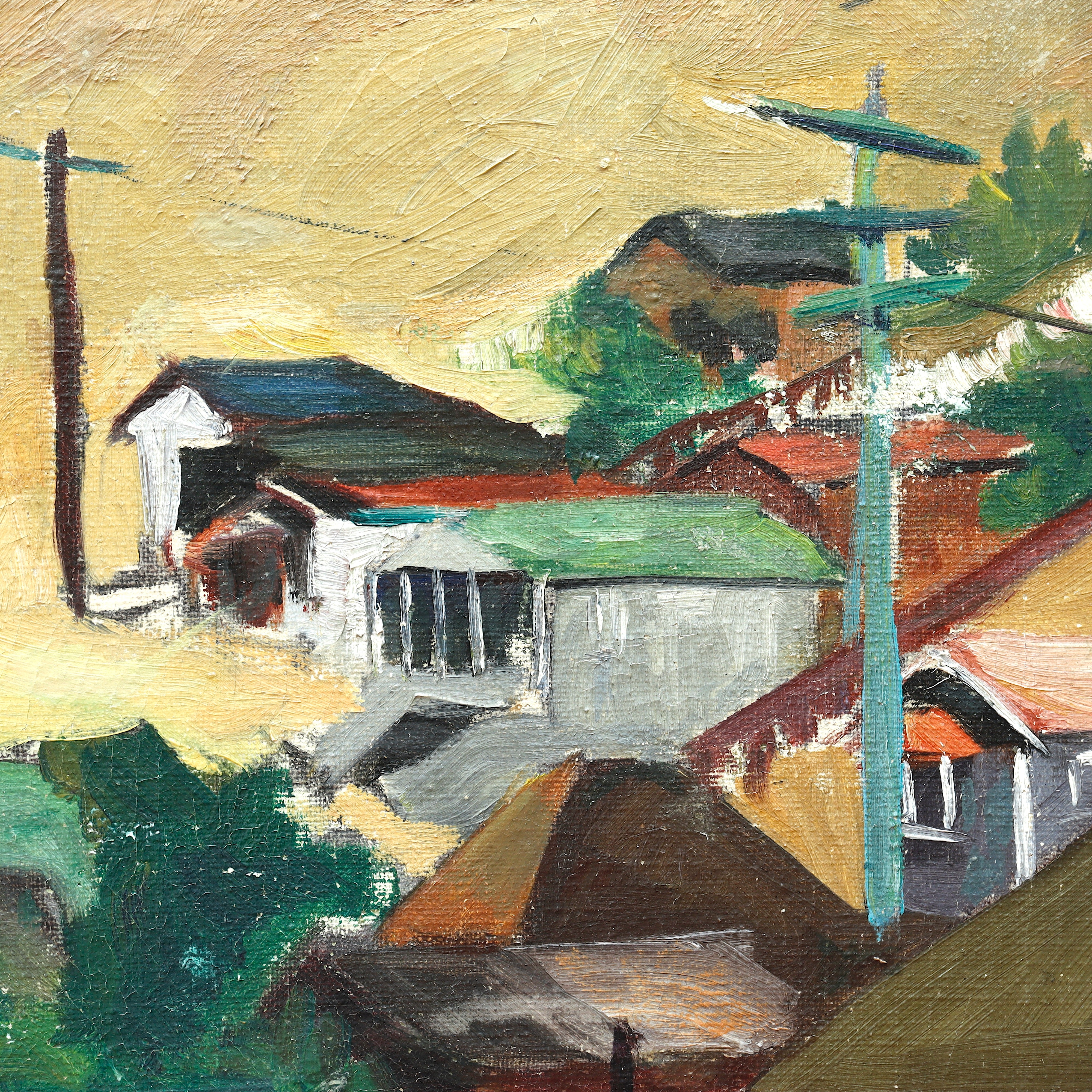 AW139: Virginia McCallister Huffman WPA Laguna Beach California Plein Air Oil on Canvas Painting