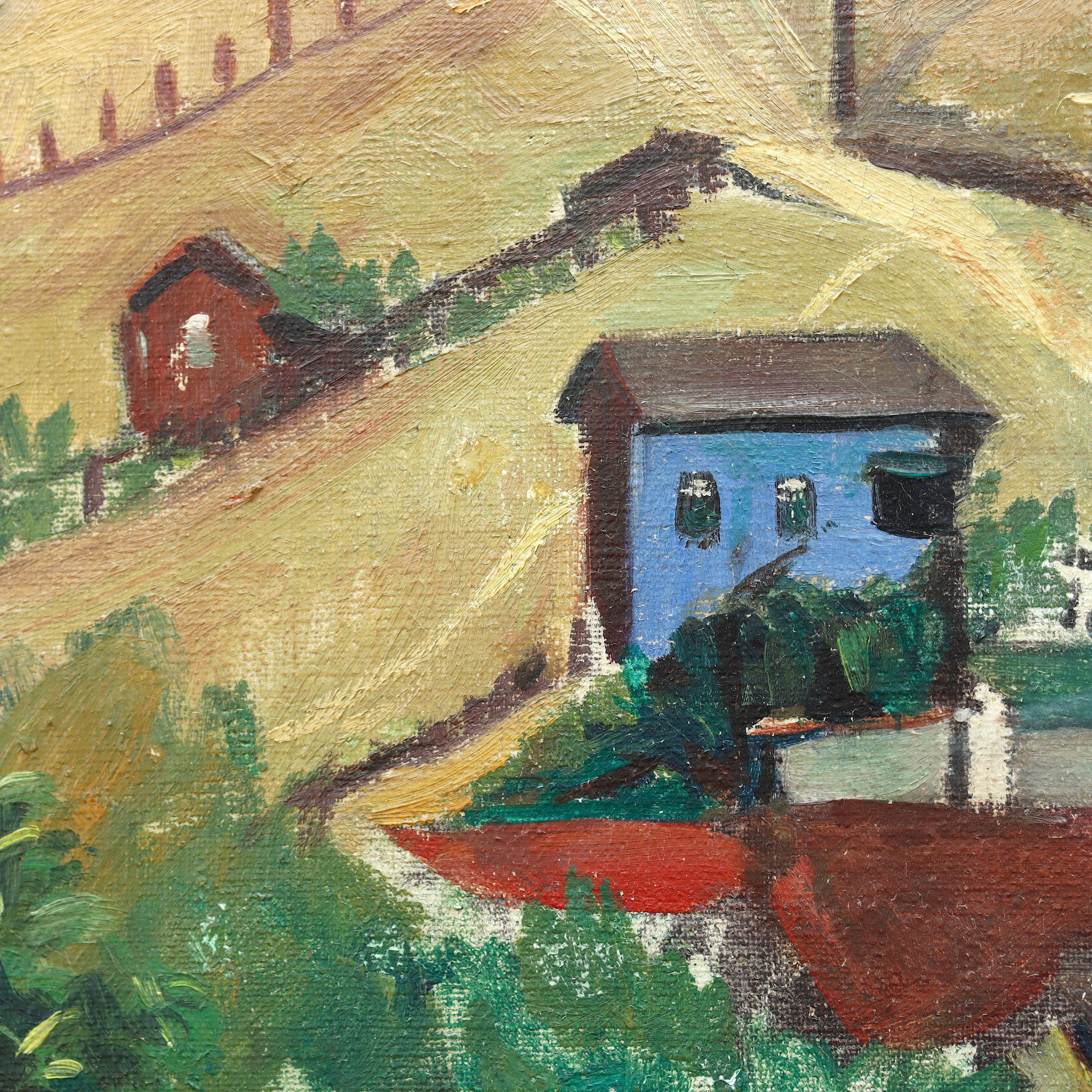 AW139: Virginia McCallister Huffman WPA Laguna Beach California Plein Air Oil on Canvas Painting