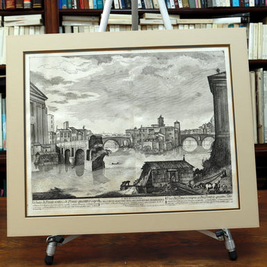 Jean Barbault Etching Views of Rome - Veduta di Ponte rotto, e di Ponte quattro capi Circa 1761 | Work of Man