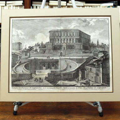 Jean Barbault Etching Views of Rome - Veduta del Palazzo di Caprarola (View of the Caprarola Palace) | Work of Man