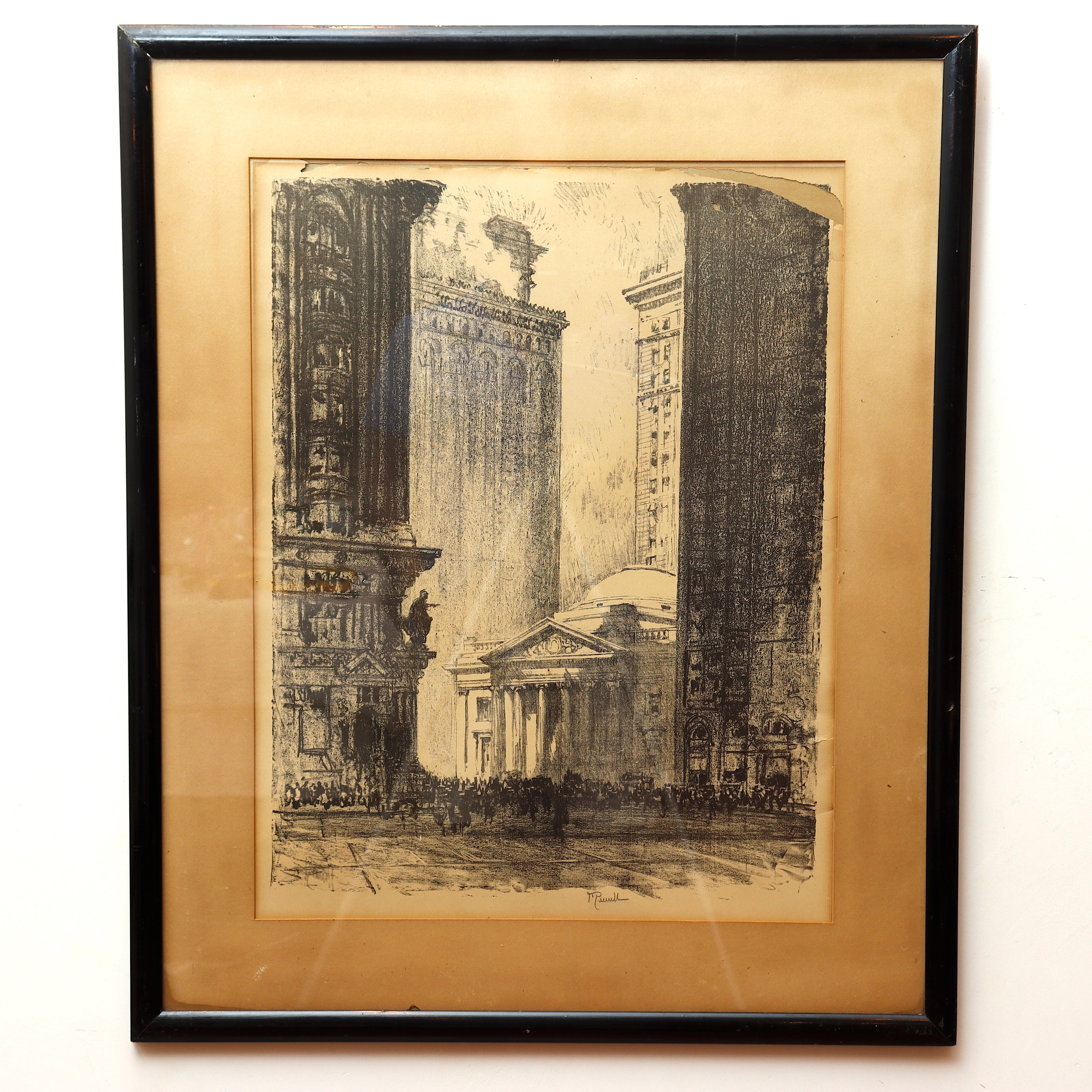 Joseph Pennell Original Lithograph of the Girard Trust Co. Philadelphia | Work of Man