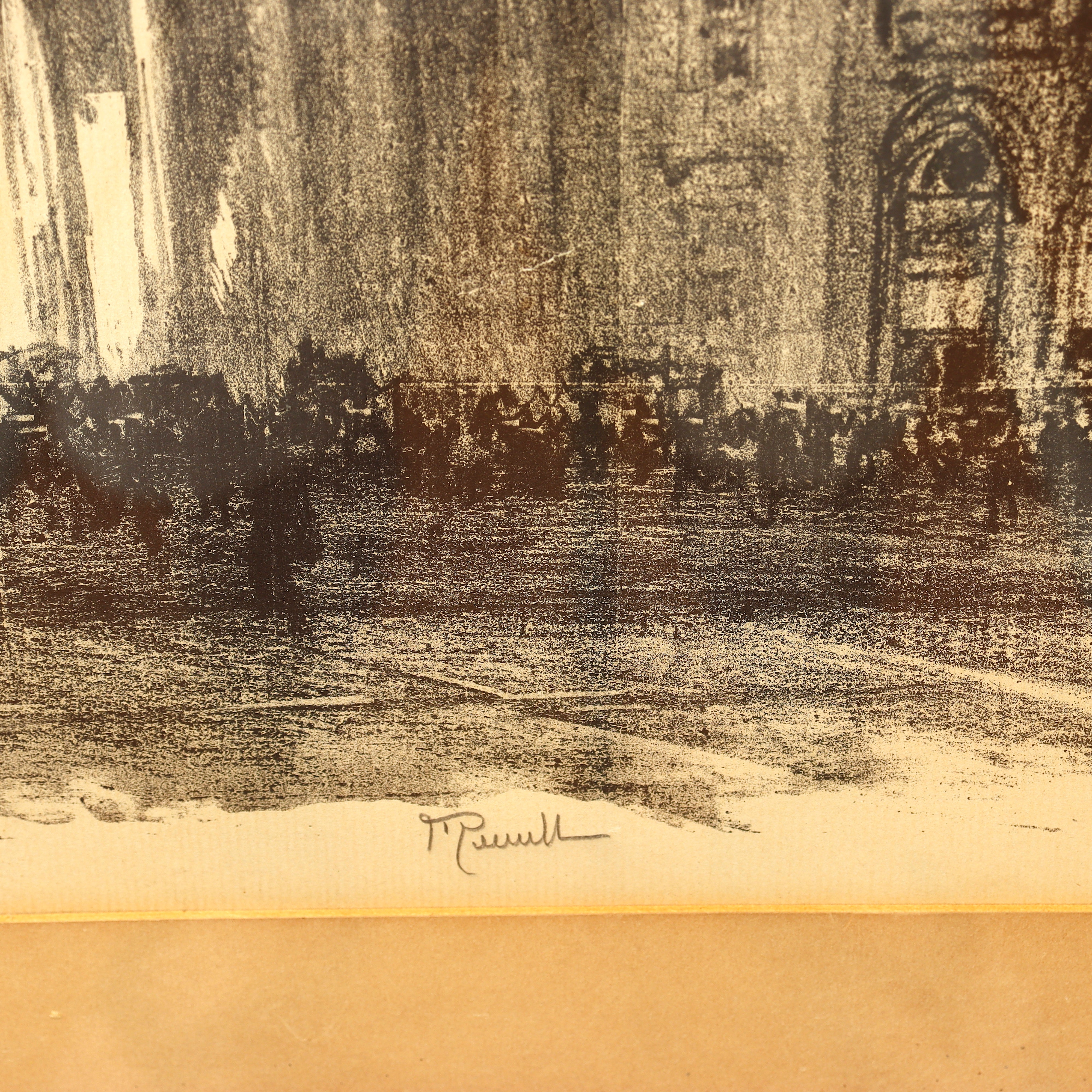 AW8-017: Joseph Pennell Original Lithograph of the Girard Trust Co. Philadelphia