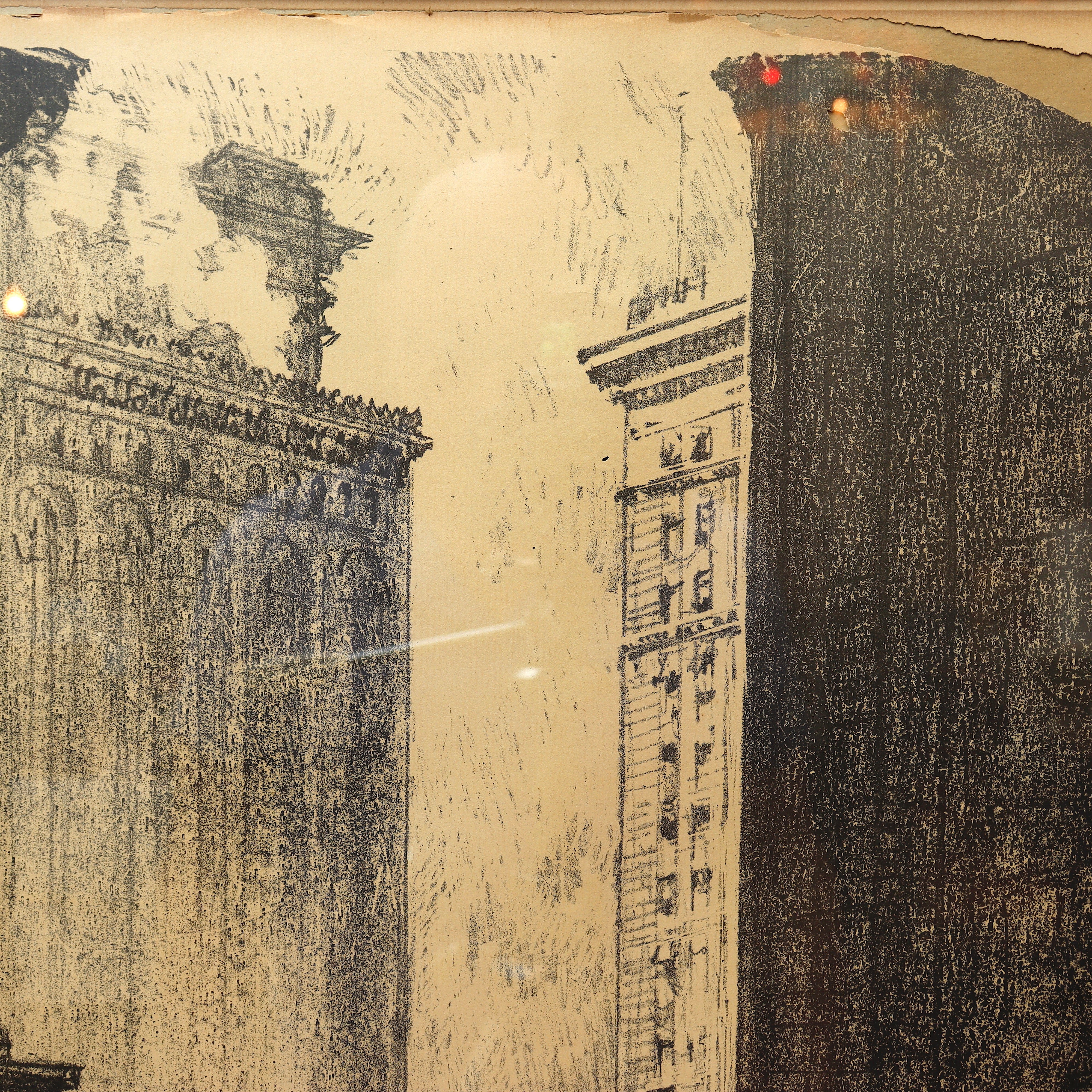 AW8-017: Joseph Pennell Original Lithograph of the Girard Trust Co. Philadelphia