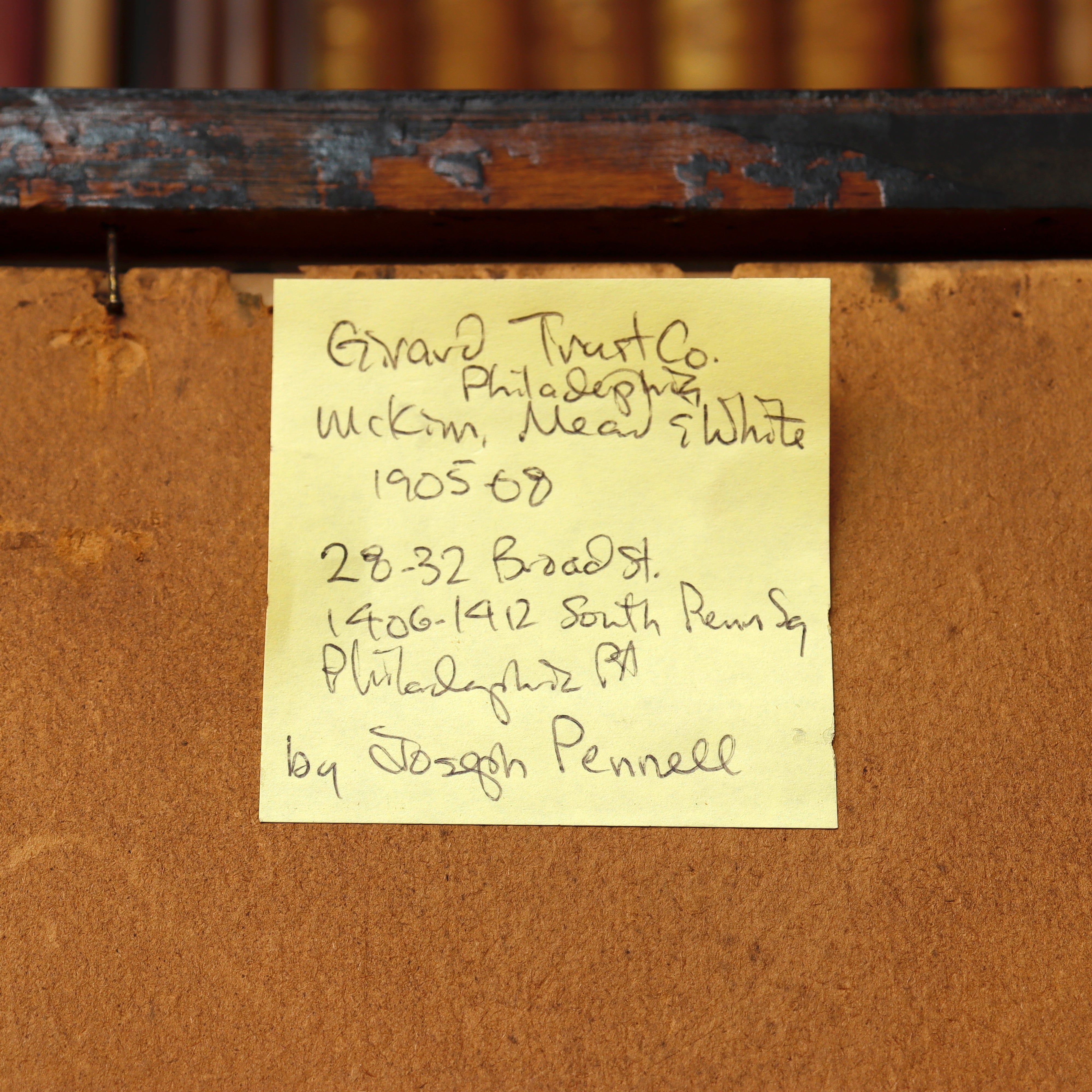 AW8-017: Joseph Pennell Original Lithograph of the Girard Trust Co. Philadelphia