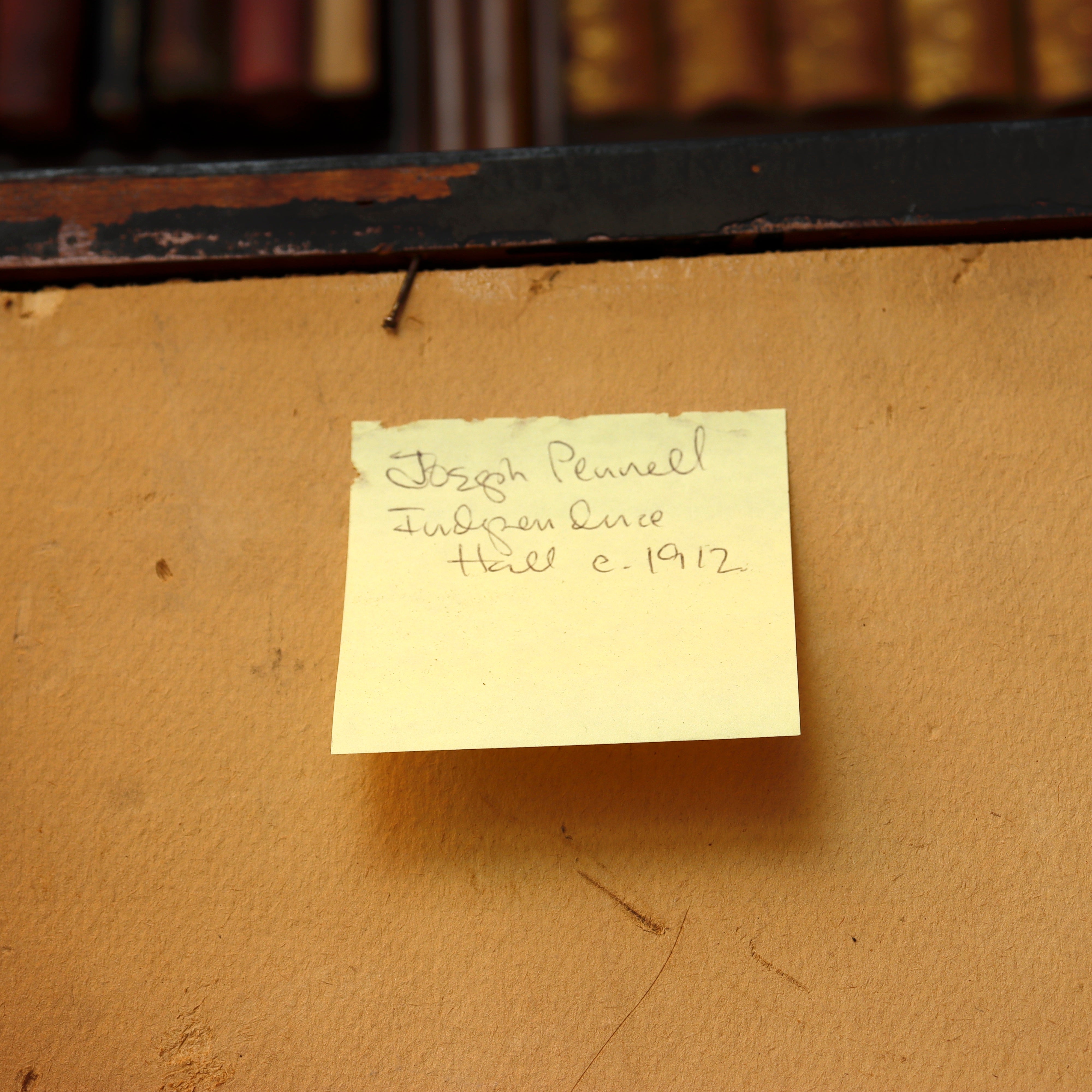 AW8-018: Joseph Pennell Original Lithograph of State House Yard Philadelphia Circa 1912