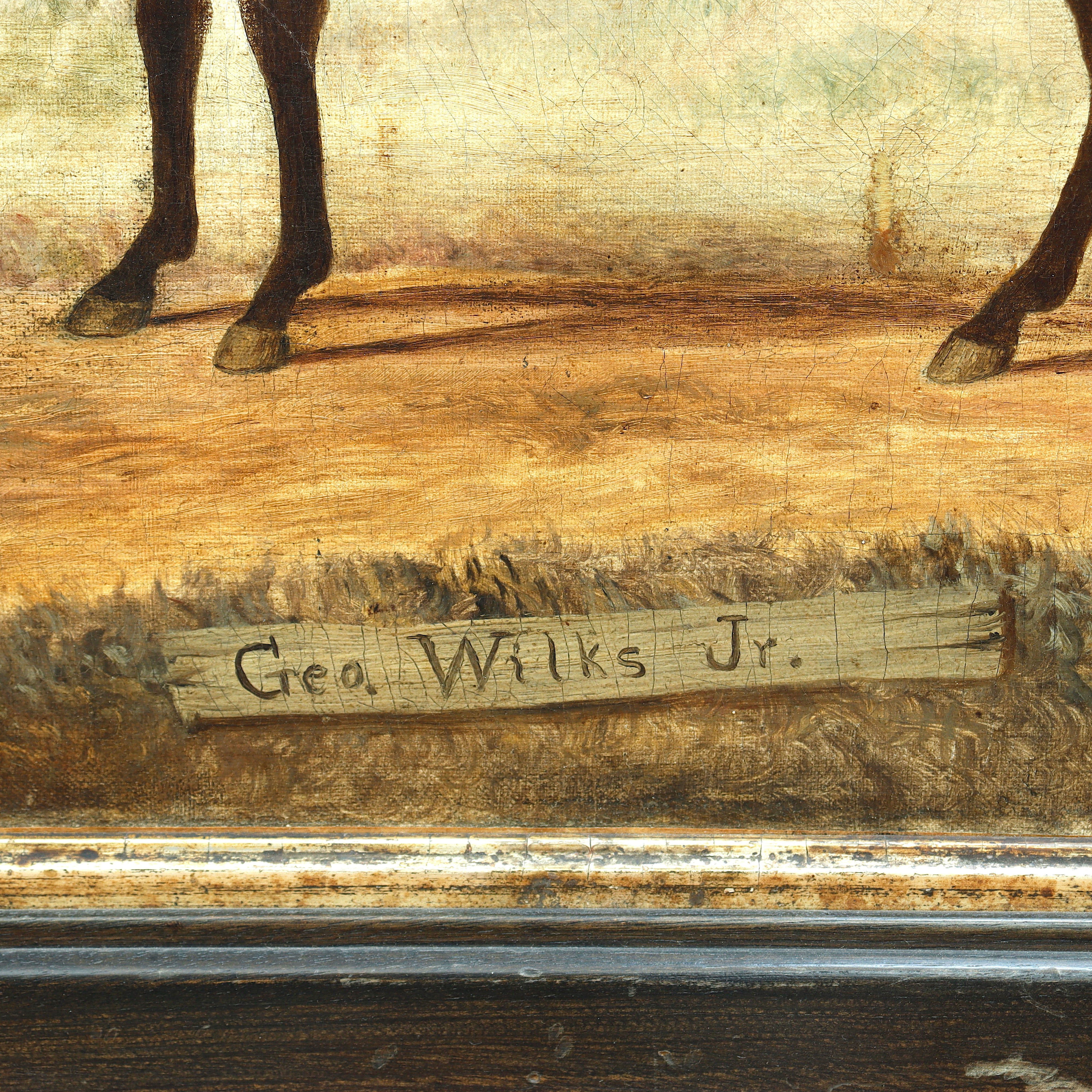 AW143: S E Paine Portrait of Horse Titled Geo. Wilks Jr Early 19th Century