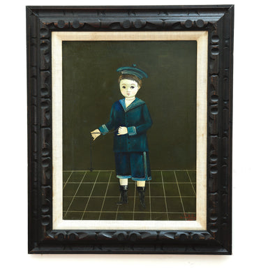 Agapito Labios Mexican Folk Art Painting of Boy in Sailer Costume | Work of Man