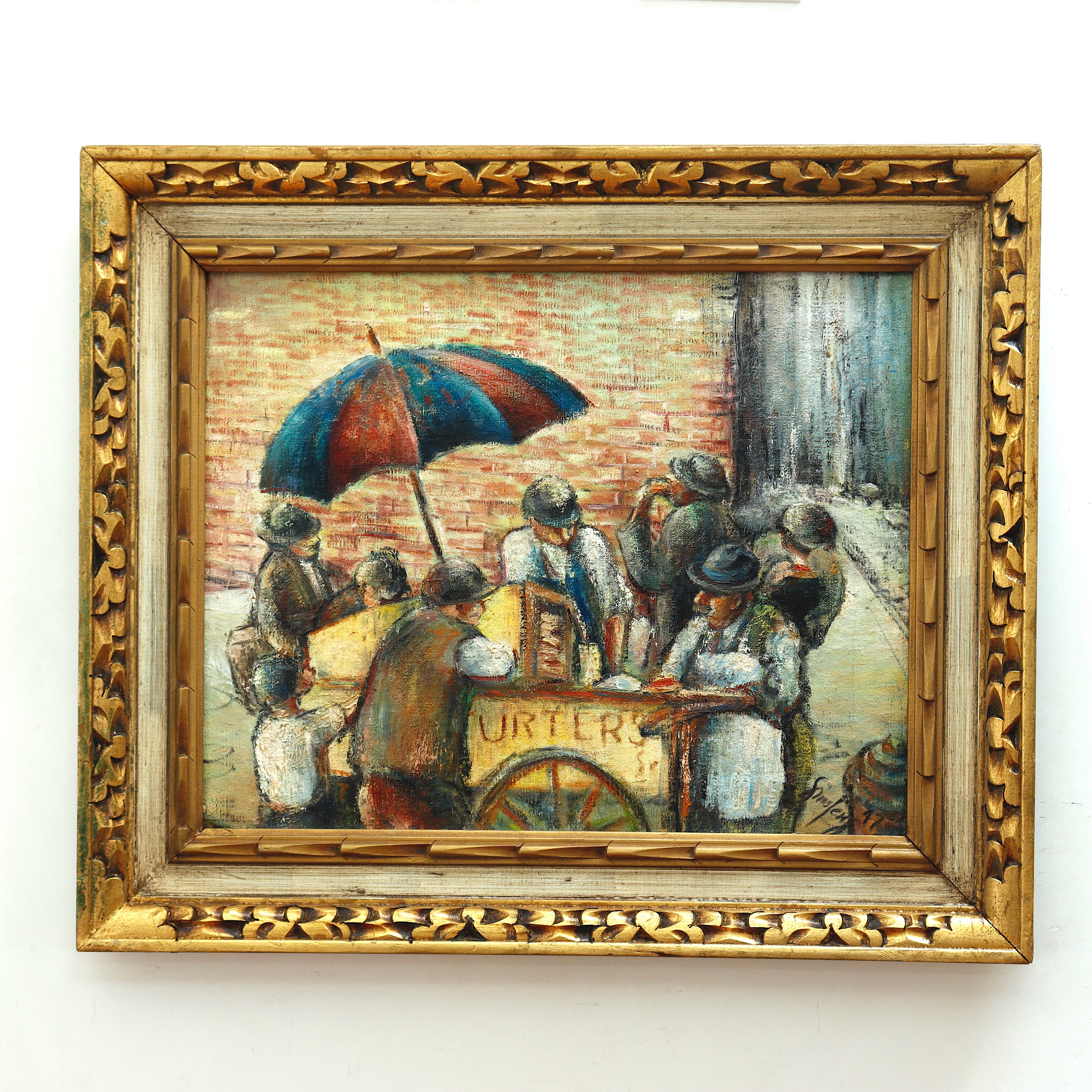 Ashcan School City Merchant Frankfurter Street Vendor Early 20th Century | Work of Man