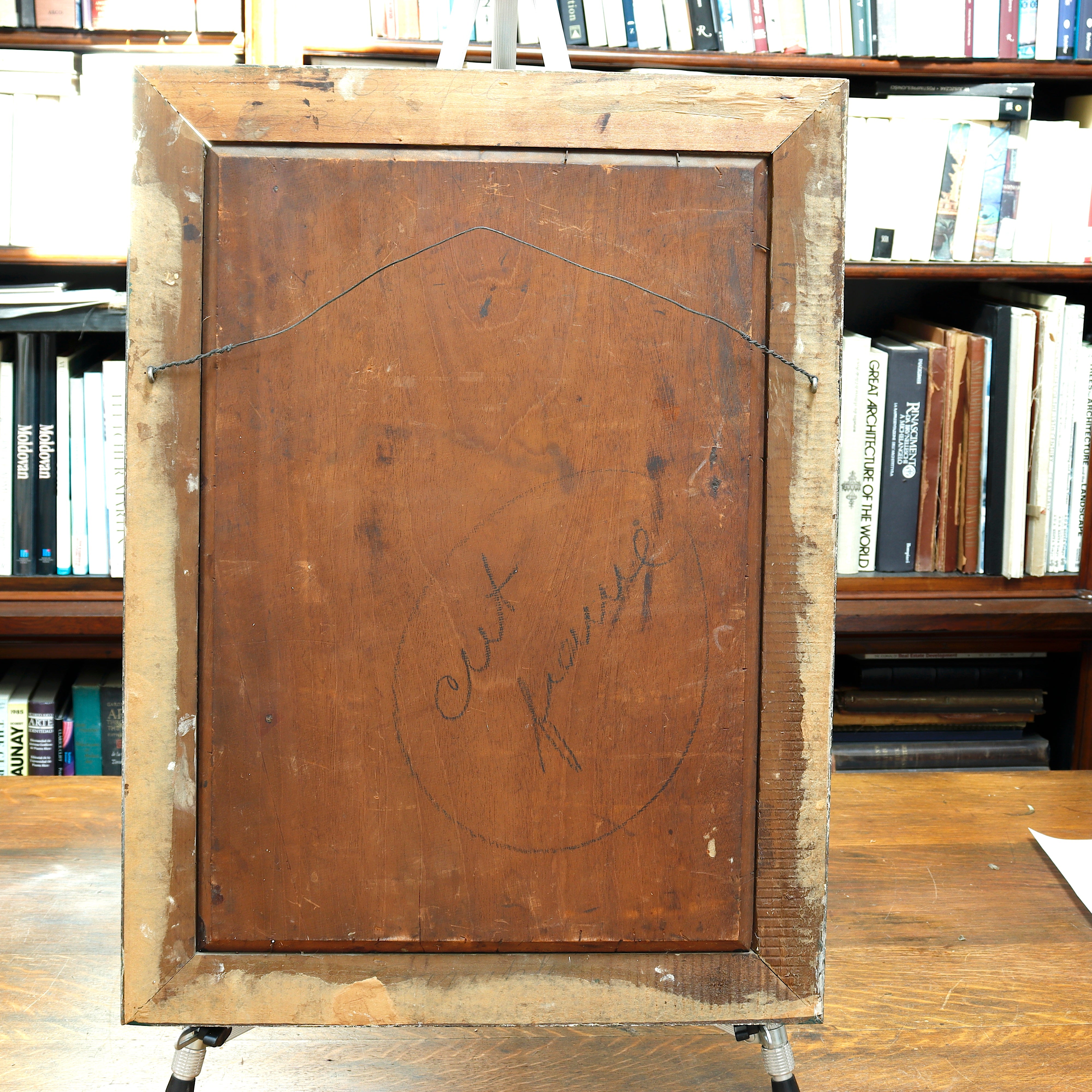 AW573: Expressionist Portrait of a North African Man European School  Oil on Mahogany Board