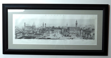 Lithograph of Panoramic View of Florence Italy Circa 1850 | Work of Man